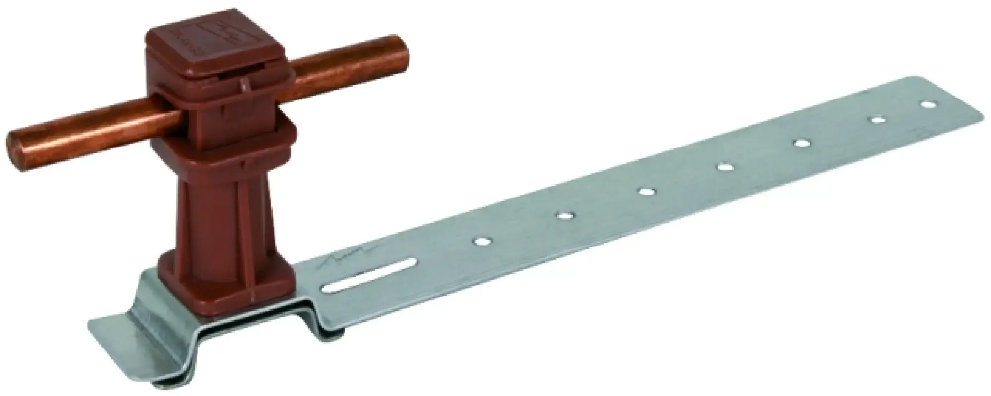 Dehn 204171 Roof cond. holder DEHNsnap Al/plastic brown H 36mm Rd 8mm, brace L 205mm (img_003) Dehn 204171 Roof cond. holder DEHNsnap Al/plastic brown H 36mm Rd 8mm, brace L 205mm (img_003)