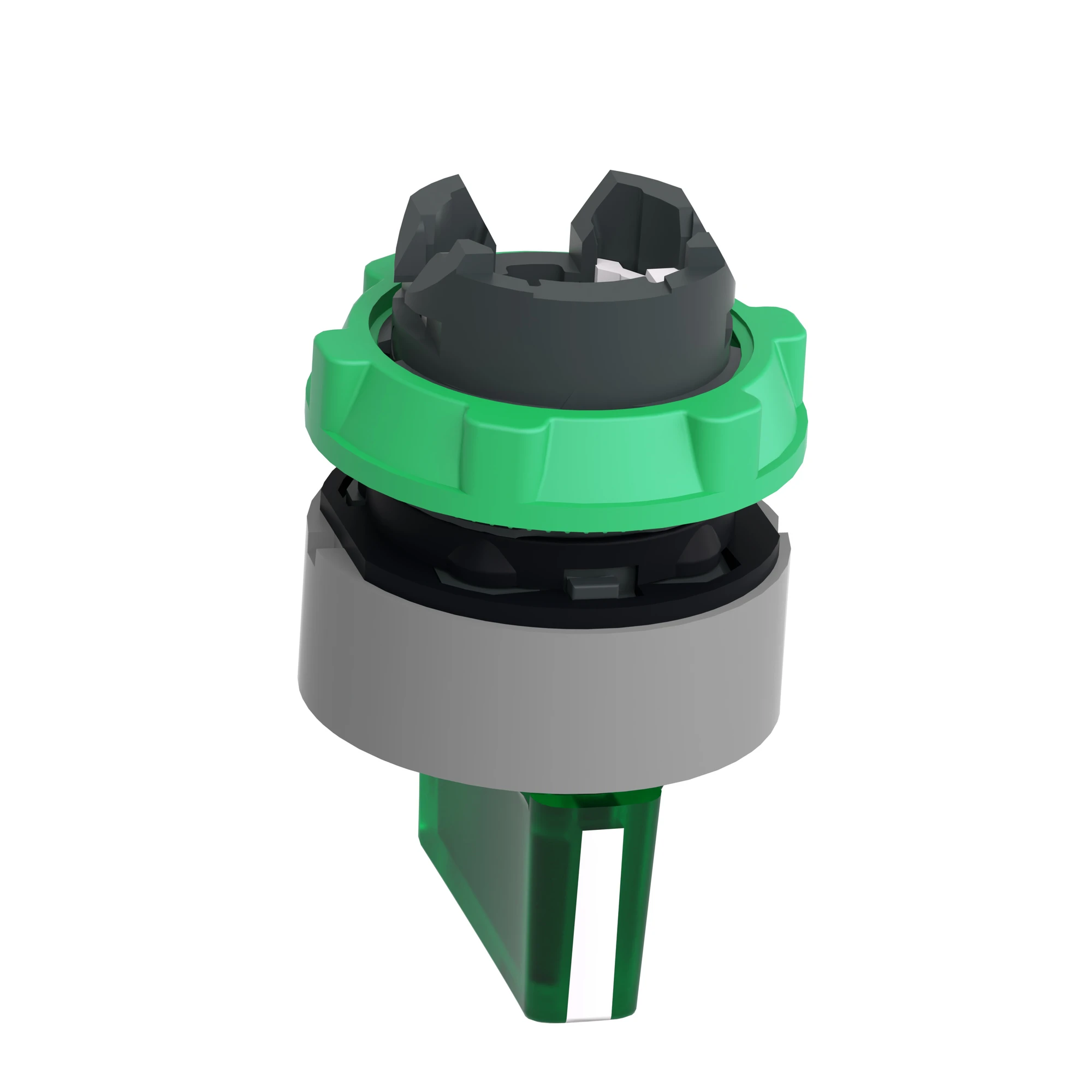 Schneider Electric ZB5AK1533C0 Illuminated Selector Switch, Front Element, Harmony XB5, Plastic, 22mm, Green, for Universal LED, 3 Positions, Center Retained (img_007)