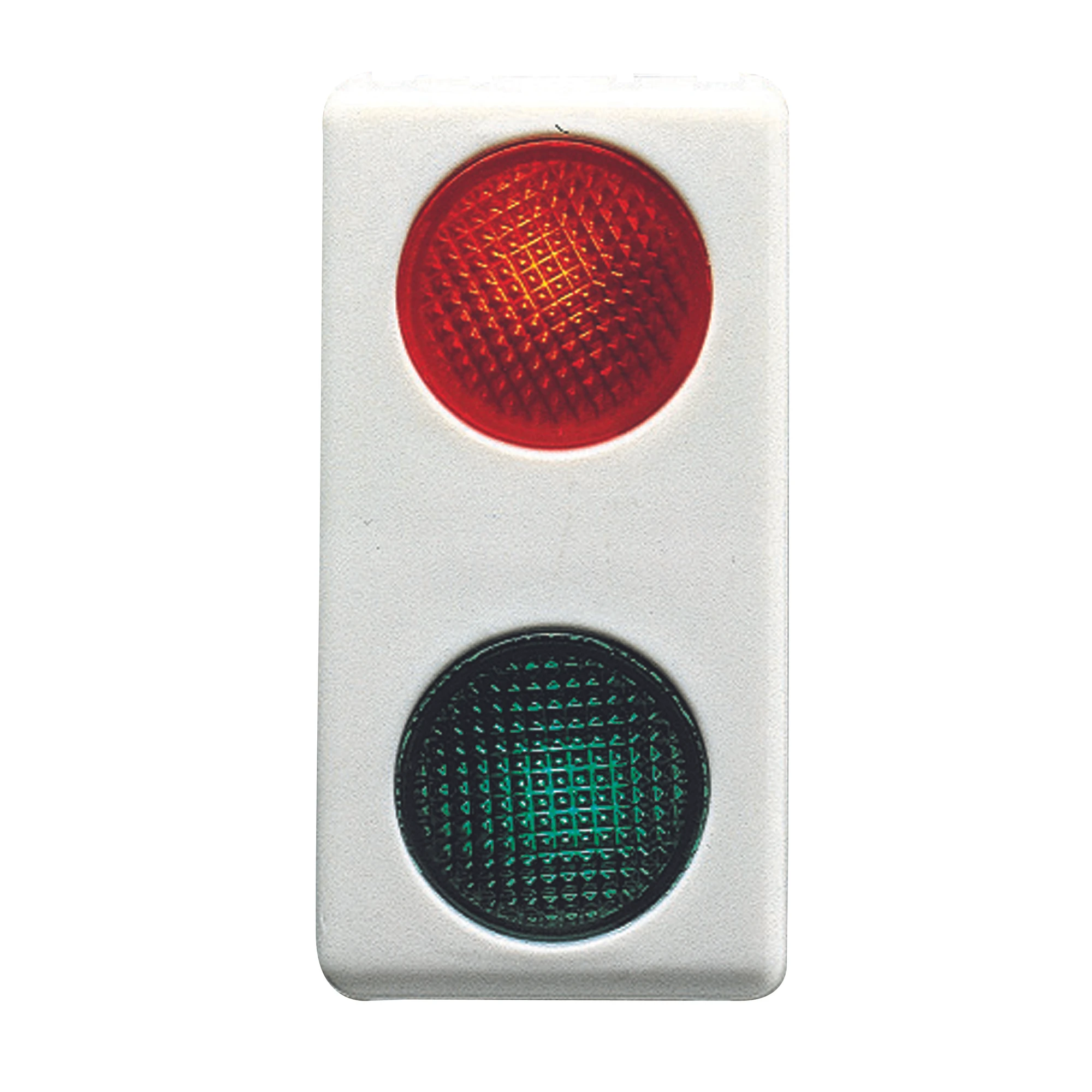 GEWISS GW20607 System Lichtsignal mit zwei Abdeckungen Rot/Gruen 1M 230V Weiss (img_001)