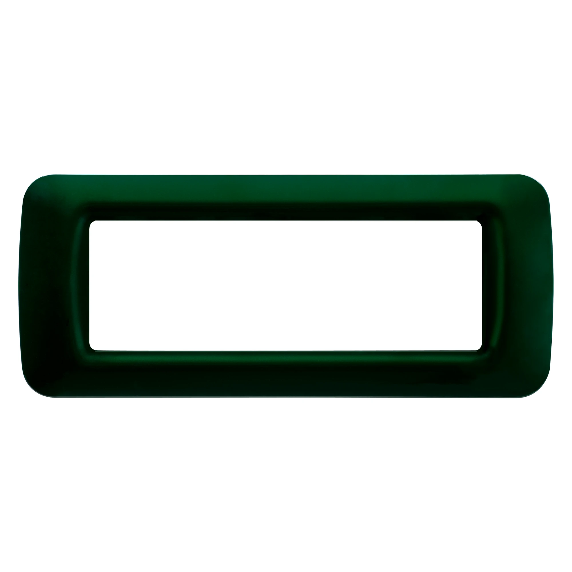 GEWISS GW22556 TOP SYSTEM PLATE - IN TECHNOPOLYMER GLOSS FINISHING - 6 GANG - RACING GREEN - SYSTEM (img_001)