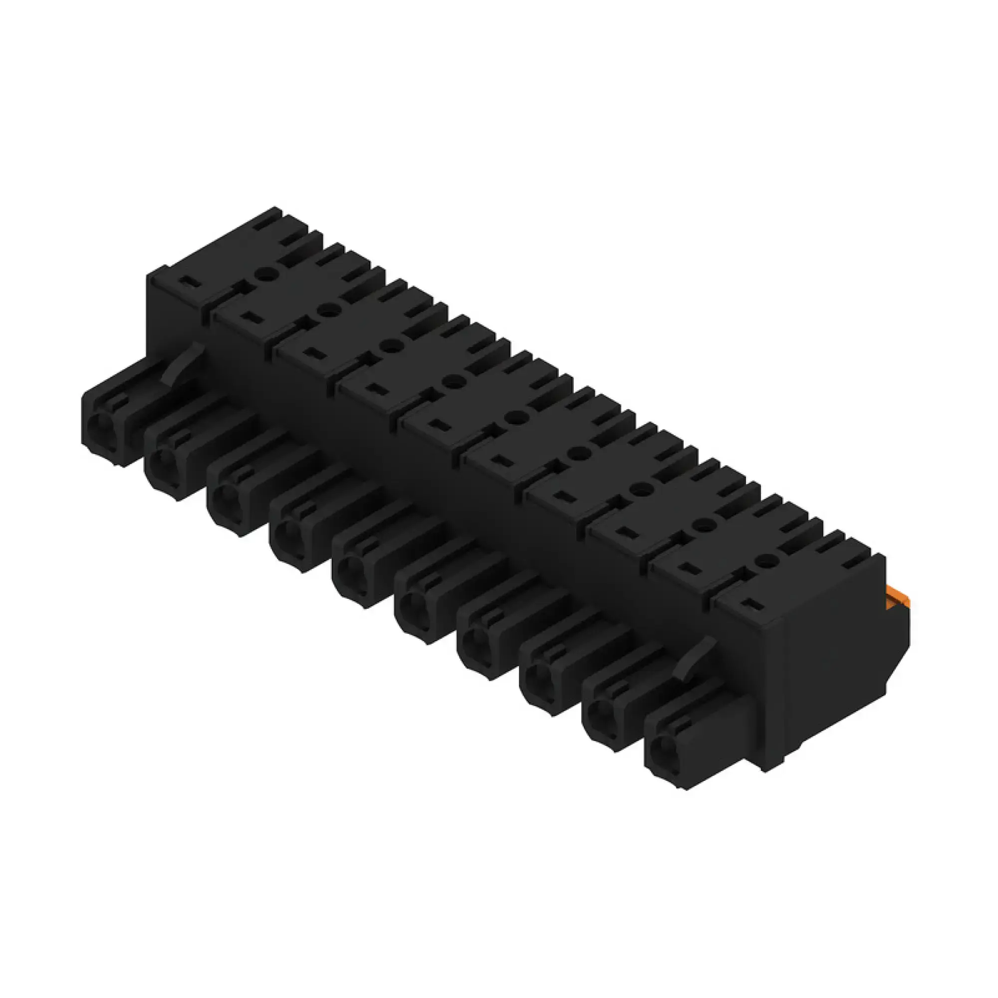 Weidmüller 1227380000 PCB connector (wire connection), 1000 V, 29 A, Pitch in mm: 7.62, 2.5 mm², Number of poles: 10, PUSH IN with actuator, Box (img_001)