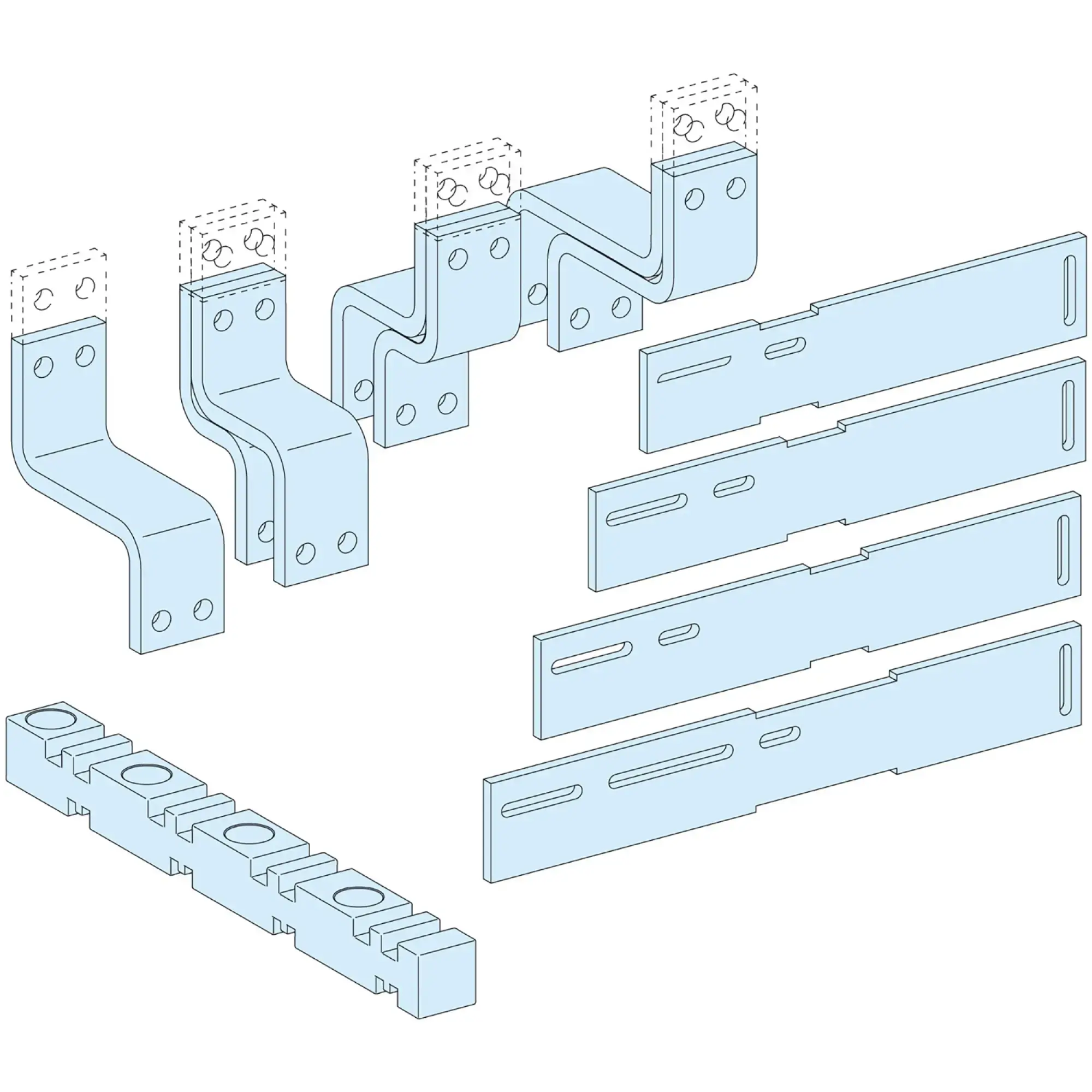 Schneider Electric LVS04488 PrismaSeT-P, Connection, ComPacT NS1600 4-pole, Fixed-mount, vertical, with Linergy LGY vertical busbar (img_002) Schneider Electric LVS04488 PrismaSeT-P, Connection, ComPacT NS1600 4-pole, Fixed-mount, vertical, with Linergy LGY vertical busbar (img_002)
