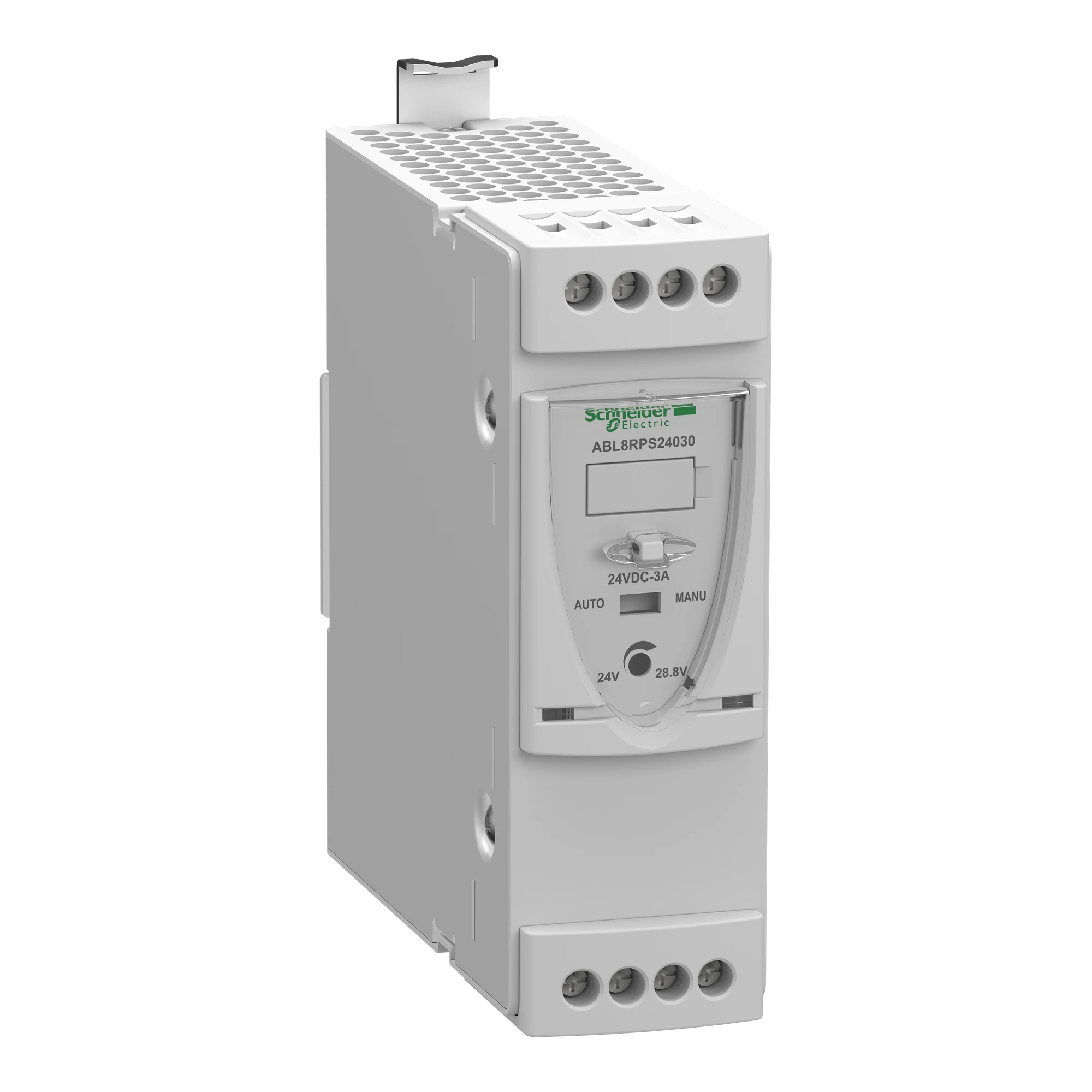 Schneider Electric ABL8RPS24030 Power Supply, Modicon ABL8, Universal, Single/Dual-Phase, 100-500V AC, 24V DC, 3A, 72W (img_001) Schneider Electric ABL8RPS24030 Power Supply, Modicon ABL8, Universal, Single/Dual-Phase, 100-500V AC, 24V DC, 3A, 72W (img_001)
