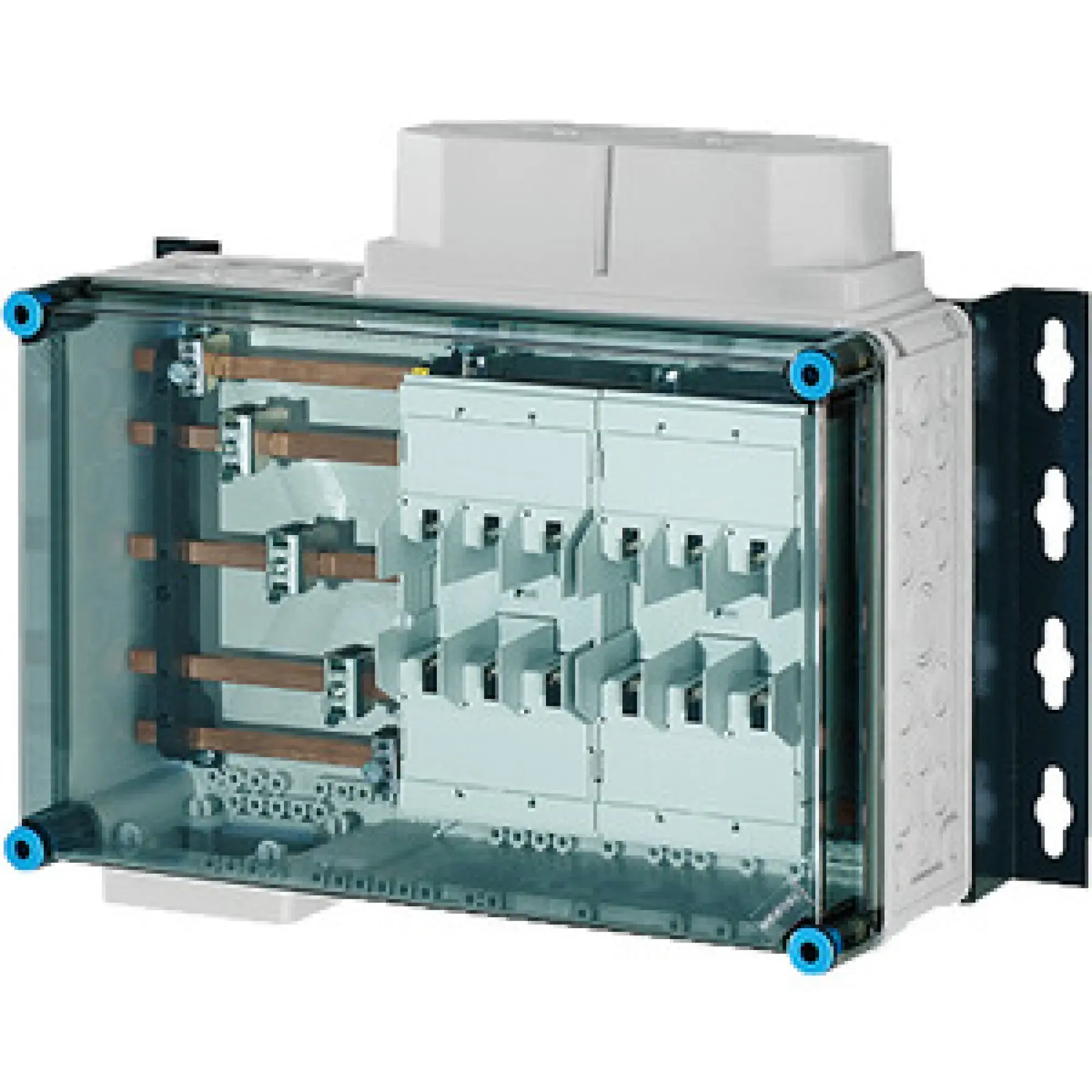 Hensel 20001505 anschlussfertiger Verteiler 2x3xNH 00 , 125 A, 5polige Sammelschiene 250 A Mi AS 4142 (img_002) Hensel 20001505 anschlussfertiger Verteiler 2x3xNH 00 , 125 A, 5polige Sammelschiene 250 A Mi AS 4142 (img_002)