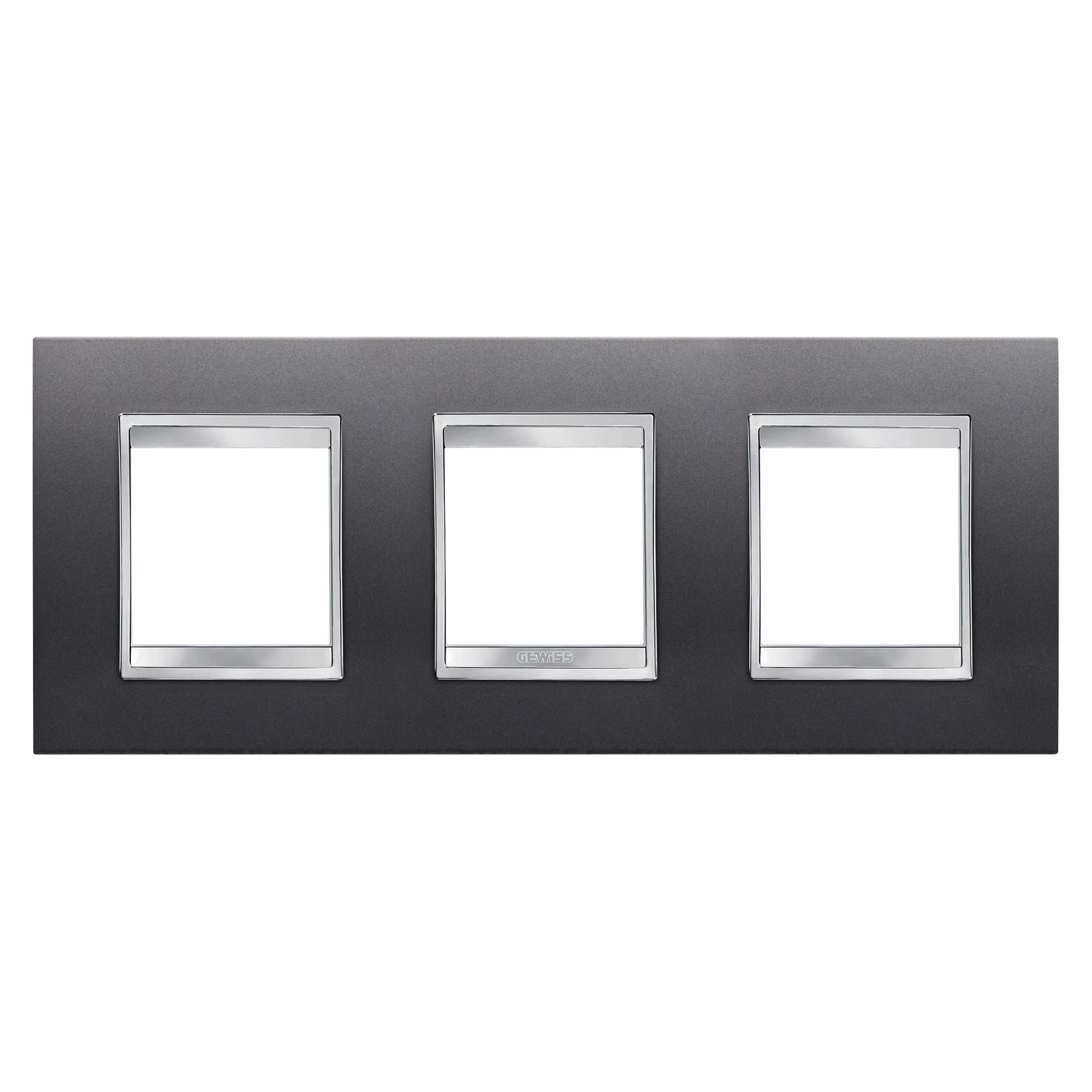 GEWISS GW16226VA LUX INTERNATIONAL PLATE - IN PAINTED TECHNOPOLYMER - 2+2+2 MODULES HORIZONTAL - SLATE - CHORUSMART (img_001) GEWISS GW16226VA LUX INTERNATIONAL PLATE - IN PAINTED TECHNOPOLYMER - 2+2+2 MODULES HORIZONTAL - SLATE - CHORUSMART (img_001)