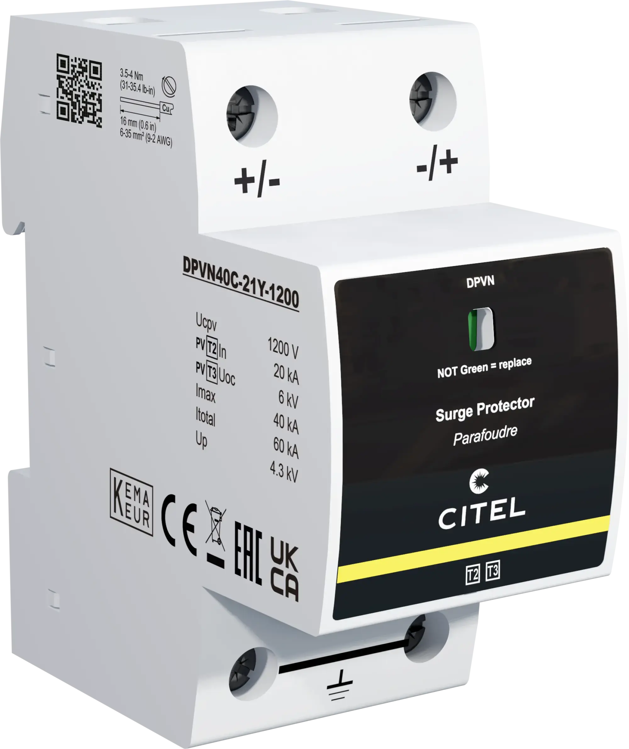 Citel 65111102 Kombi-Ableiter 2-polig Typ 2+3 für DC-Anwendungen bis 1200 VDC (img_001) Citel 65111102 Kombi-Ableiter 2-polig Typ 2+3 für DC-Anwendungen bis 1200 VDC (img_001)