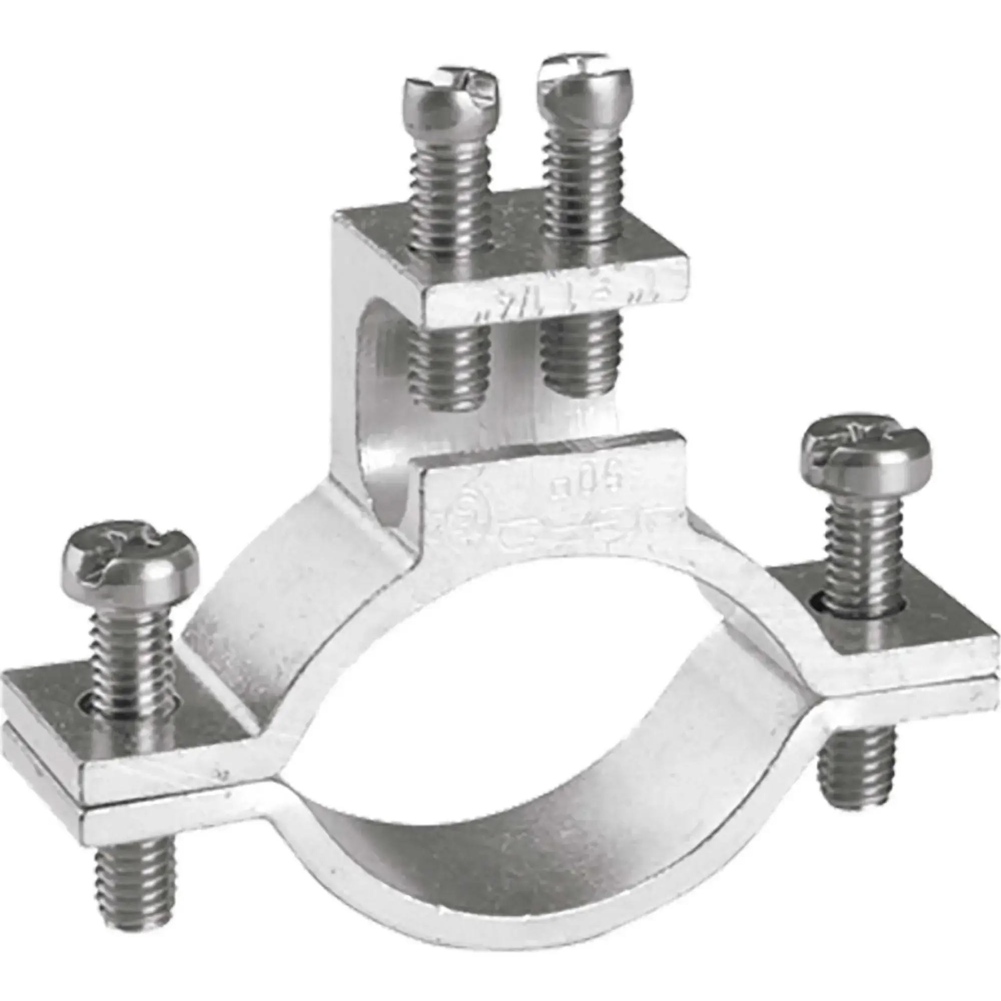 Kaiser 9610 Erdleitungsbride 1 - 1¼'' (33.5-41.9mm), 4 - 50 mm² Seil - Draht ø 8 mm (img_001)