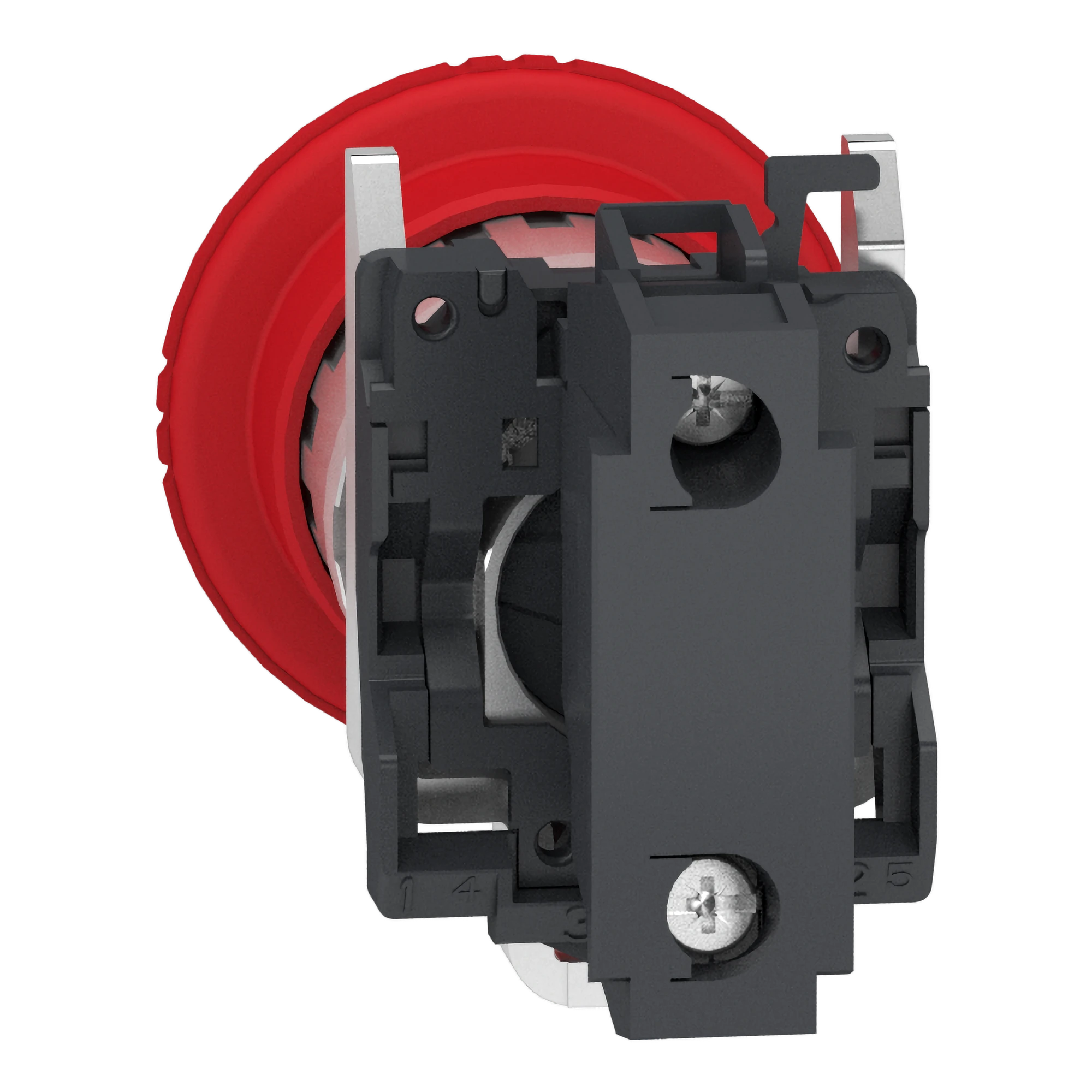 Schneider Electric XB4BS8446 Emergency Stop/Emergency Stop Switch, Harmony XB4, Metal, 22mm, Red, Mushroom 40mm, Twist Release, 1NC with Monitoring Contact (img_002)