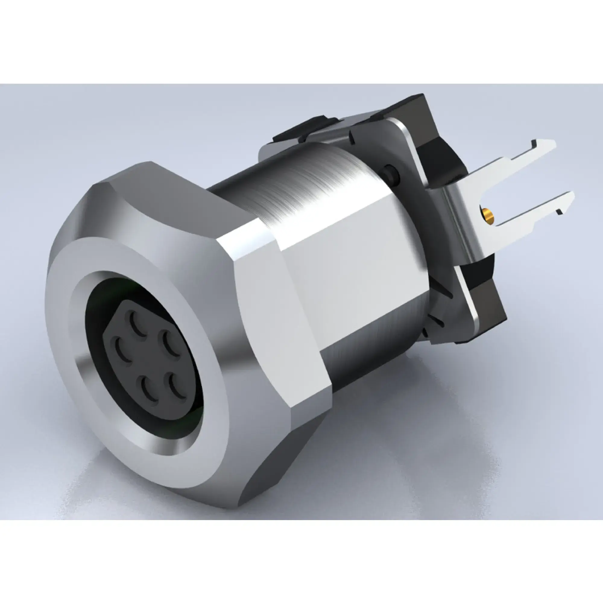 Weidmüller 2423670000 Circular plug connector, installation (PCB connection system), M8, Number of poles: 5, Front mounting, M10 (img_001)