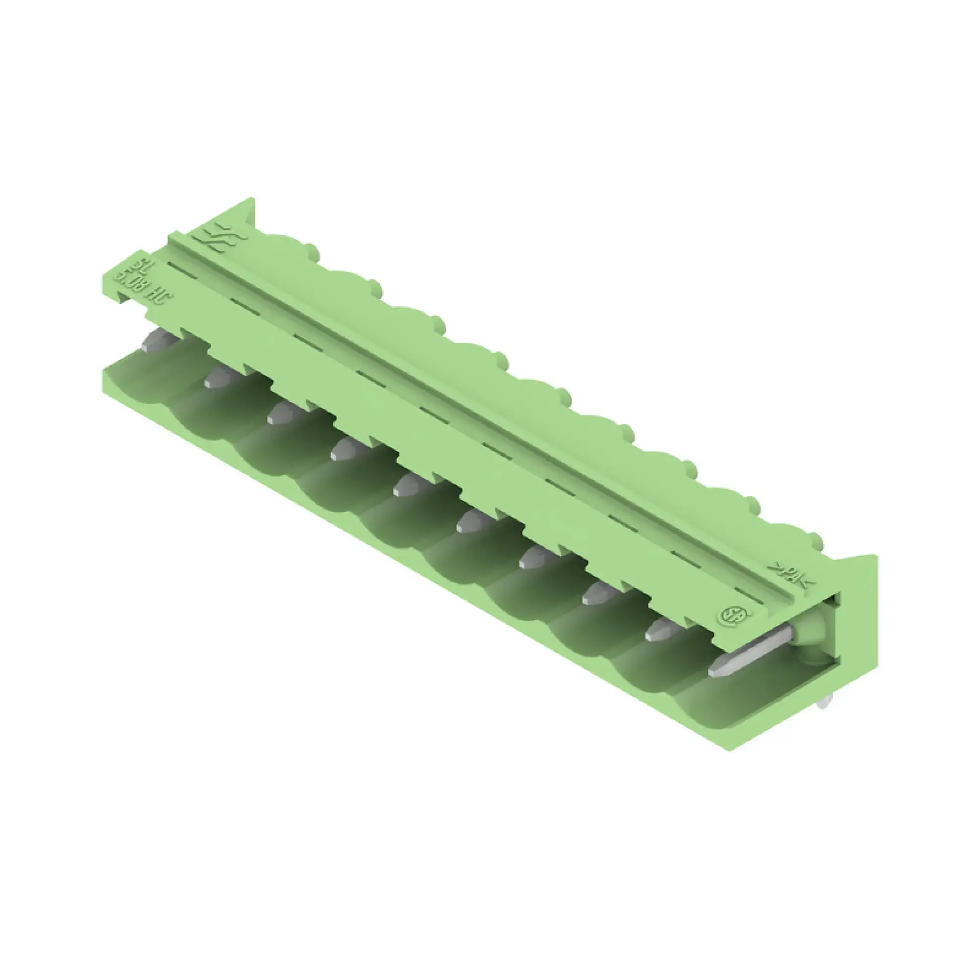 Weidmüller 1401710000 PCB connector (board connection), 320 V, 24 A, Pitch in mm: 5.08, Number of poles: 10, THT solder connection, Box (img_001)
