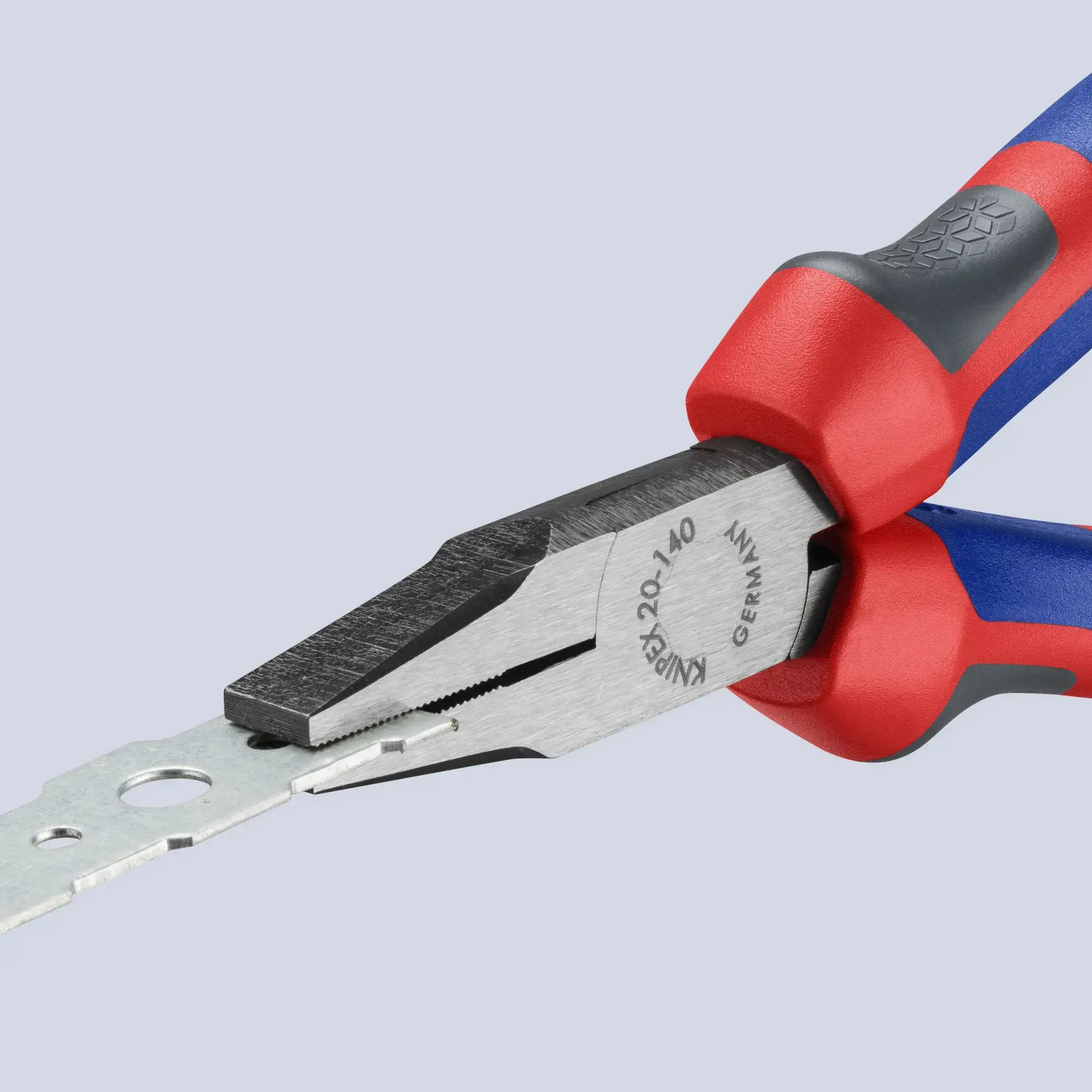 Knipex 20 02 140 Pinza per meccanica a becchi piatti diritti con manici comfort atramentata nera 140 mm (img_005)