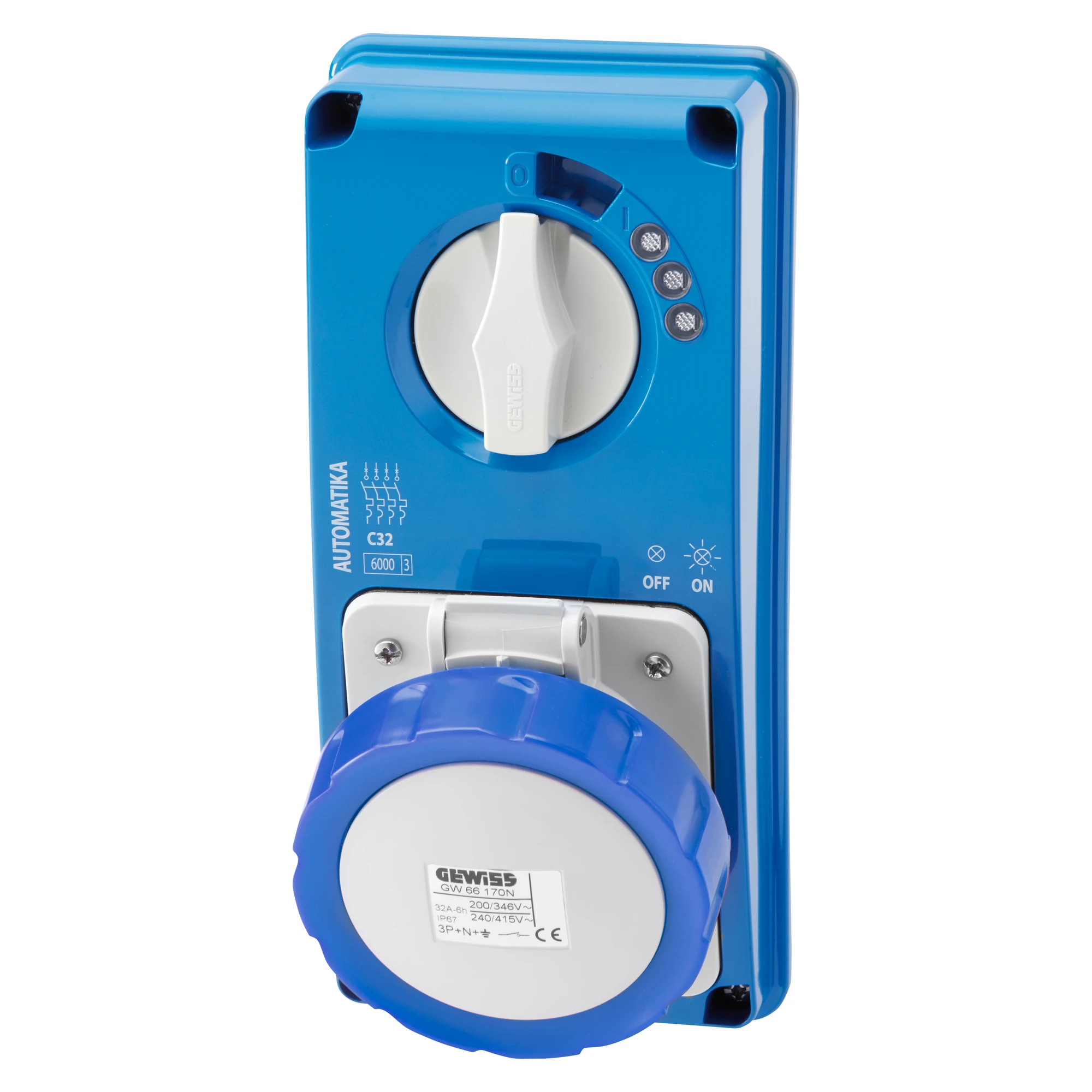 GEWISS GW66166N IEC Steckdose schaltbar/LS-Schalter senkrecht ohne Gehaeuse 32A/4 pol. 230V IP67 (img_001) GEWISS GW66166N IEC Steckdose schaltbar/LS-Schalter senkrecht ohne Gehaeuse 32A/4 pol. 230V IP67 (img_001)