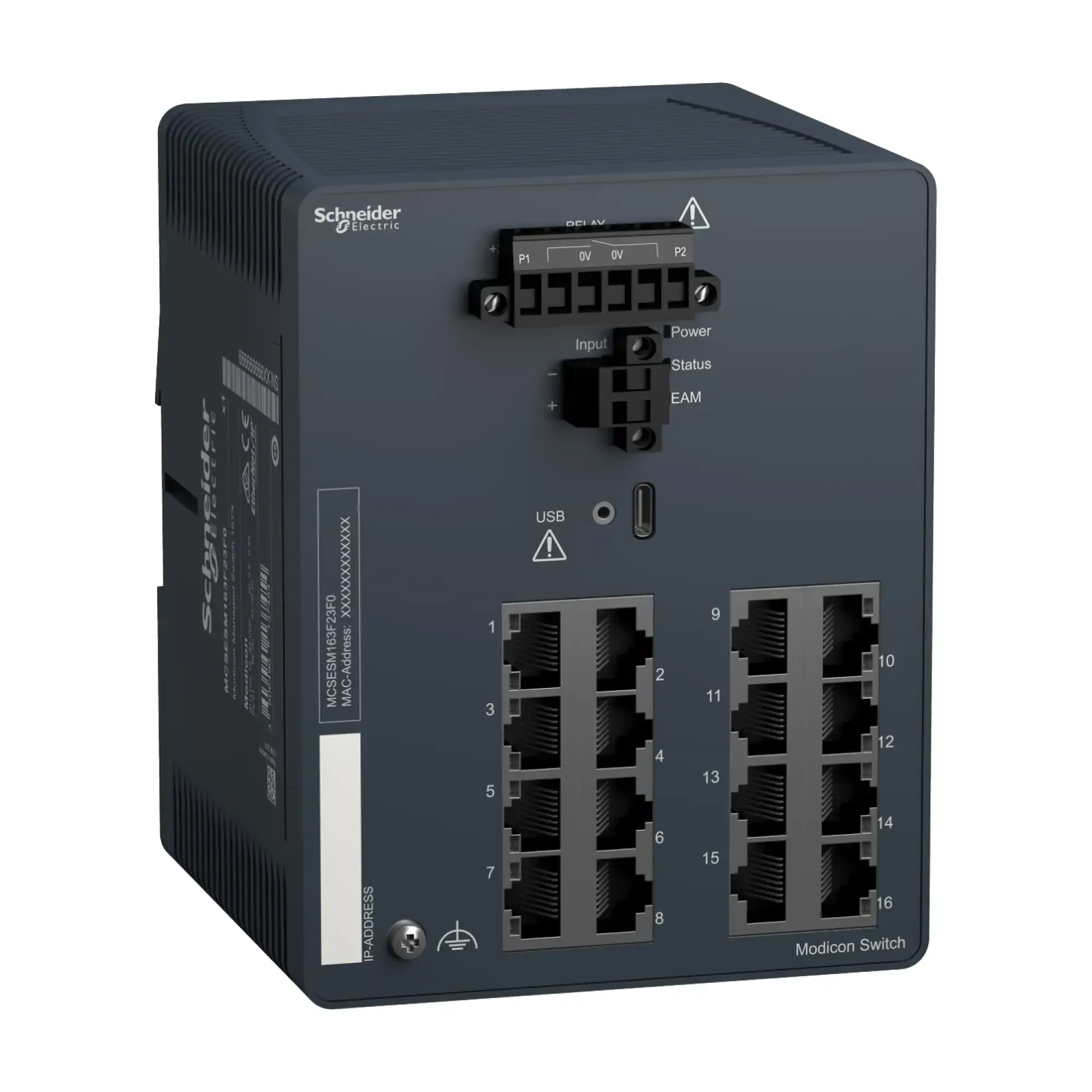 Schneider Electric MCSESM163F23F0 Modicon Managed Switch, 16 Ports for Copper (16TX 10/100 Mbps) (img_008) Schneider Electric MCSESM163F23F0 Modicon Managed Switch, 16 Ports for Copper (16TX 10/100 Mbps) (img_008)