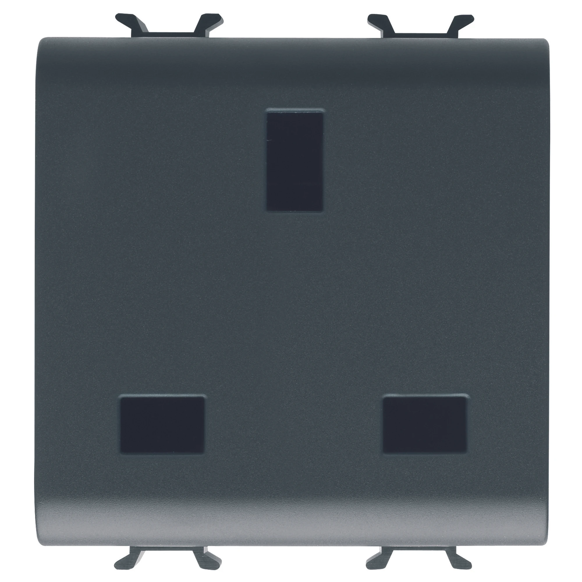 GEWISS GW12296 BRITISH STANDARD SOCKET-OUTLET 250V ac - 2P+E 13A - 2 GANG - SATIN BLACK - CHORUSMART (img_001) GEWISS GW12296 BRITISH STANDARD SOCKET-OUTLET 250V ac - 2P+E 13A - 2 GANG - SATIN BLACK - CHORUSMART (img_001)