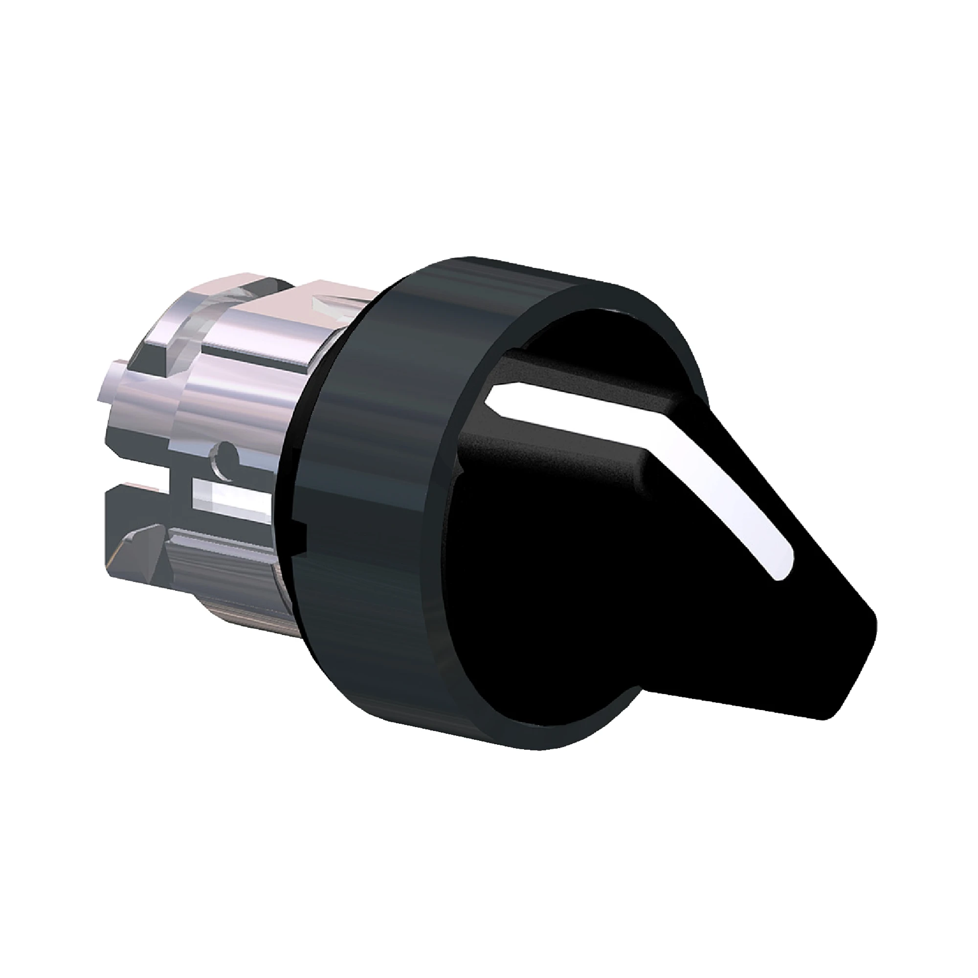 Schneider Electric ZB4BD27 Selector switch, front element, Harmony XB4, black metal, 22mm, black, 2 positions, latching (img_001)