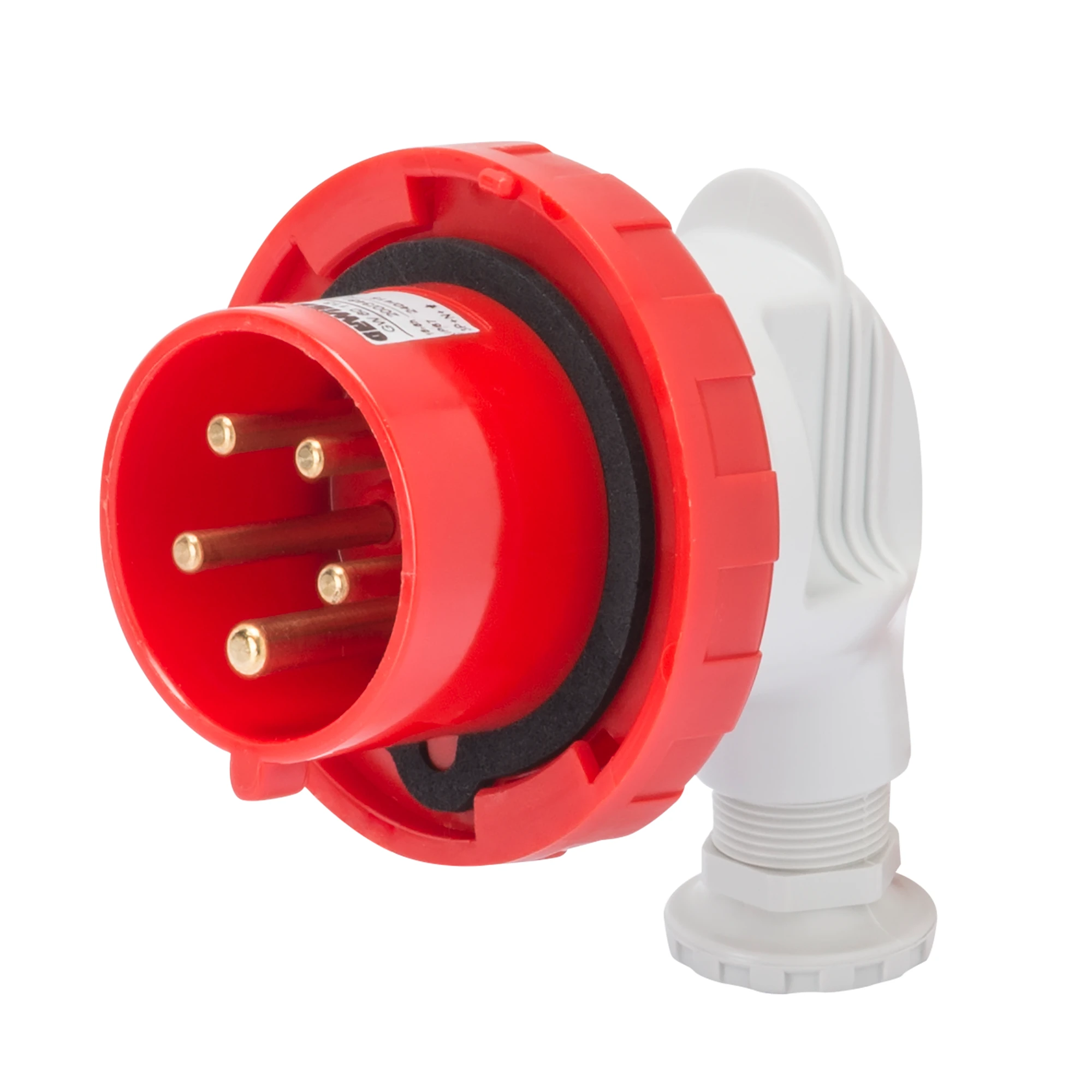 GEWISS GW60122 90° PLUG - IP67 - 2P+E 32A 380-415V 50/60HZ - RED - 9H - SCREW WIRING (img_001)