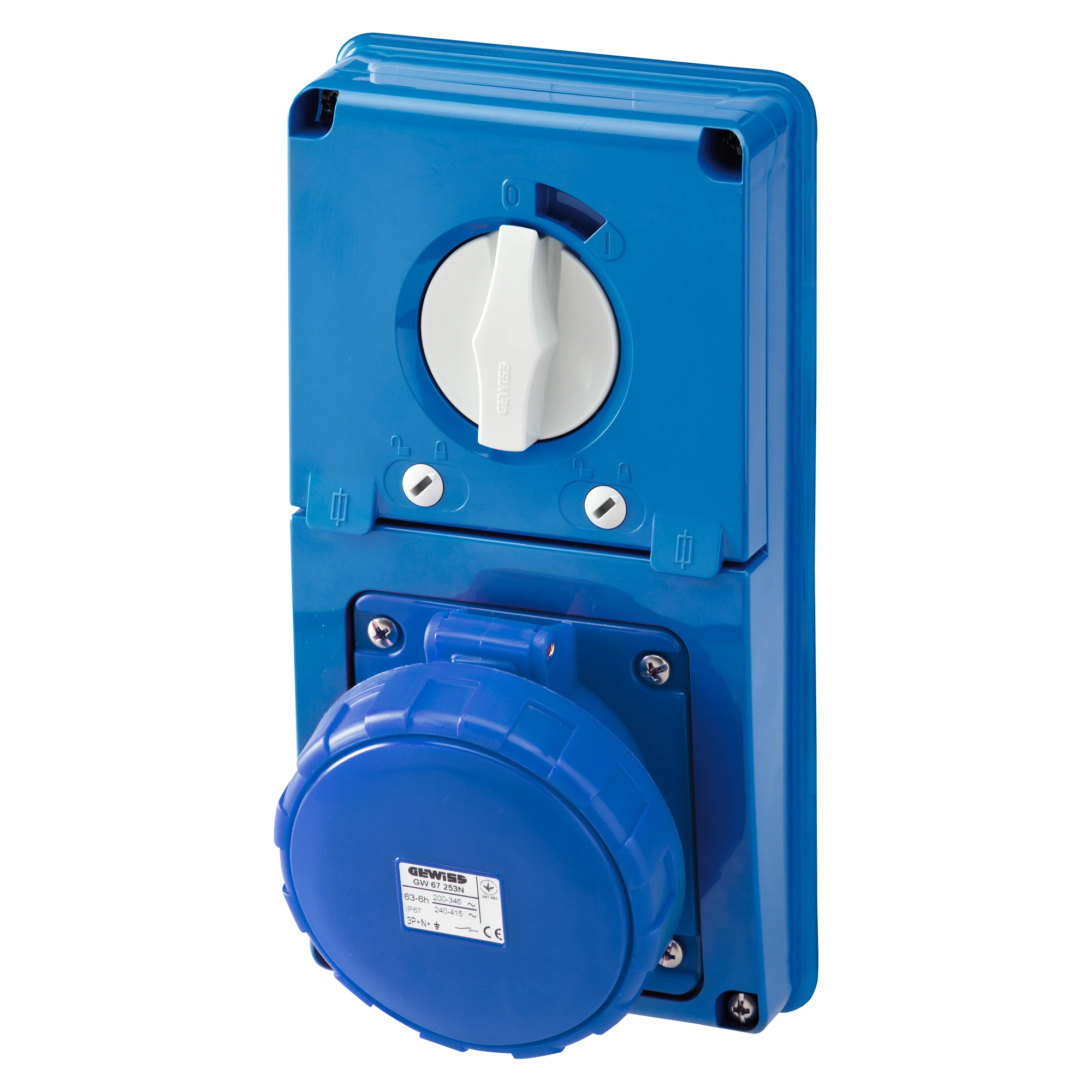GEWISS GW66349N IEC Steckdose schaltbar/Sicherung senkrecht ohne Gehaeuse 63A/4 pol. 230V IP67 (img_001) GEWISS GW66349N IEC Steckdose schaltbar/Sicherung senkrecht ohne Gehaeuse 63A/4 pol. 230V IP67 (img_001)