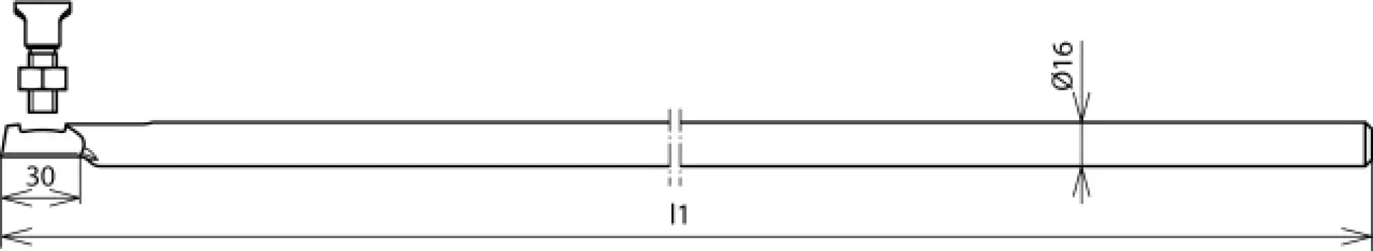 Dehn 100150 Air-termination rod D 16mm L 1500mm St/tZn with locking screw - SET - (img_002)