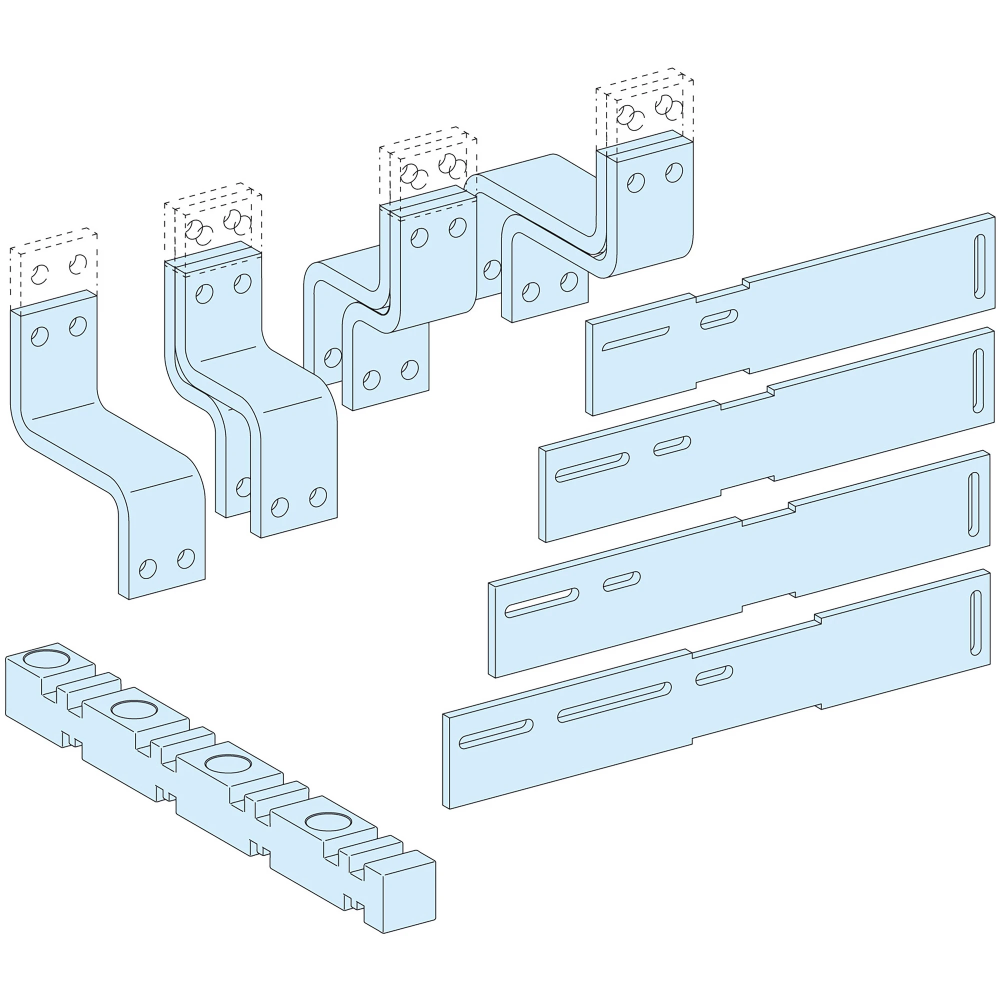 Schneider Electric LVS04492 PrismaSeT-P, Connection, MasterPacT MTZ1 16/NS1600 4-pole, plug-in technology, with vertical busbar Linergy LGY (img_001)