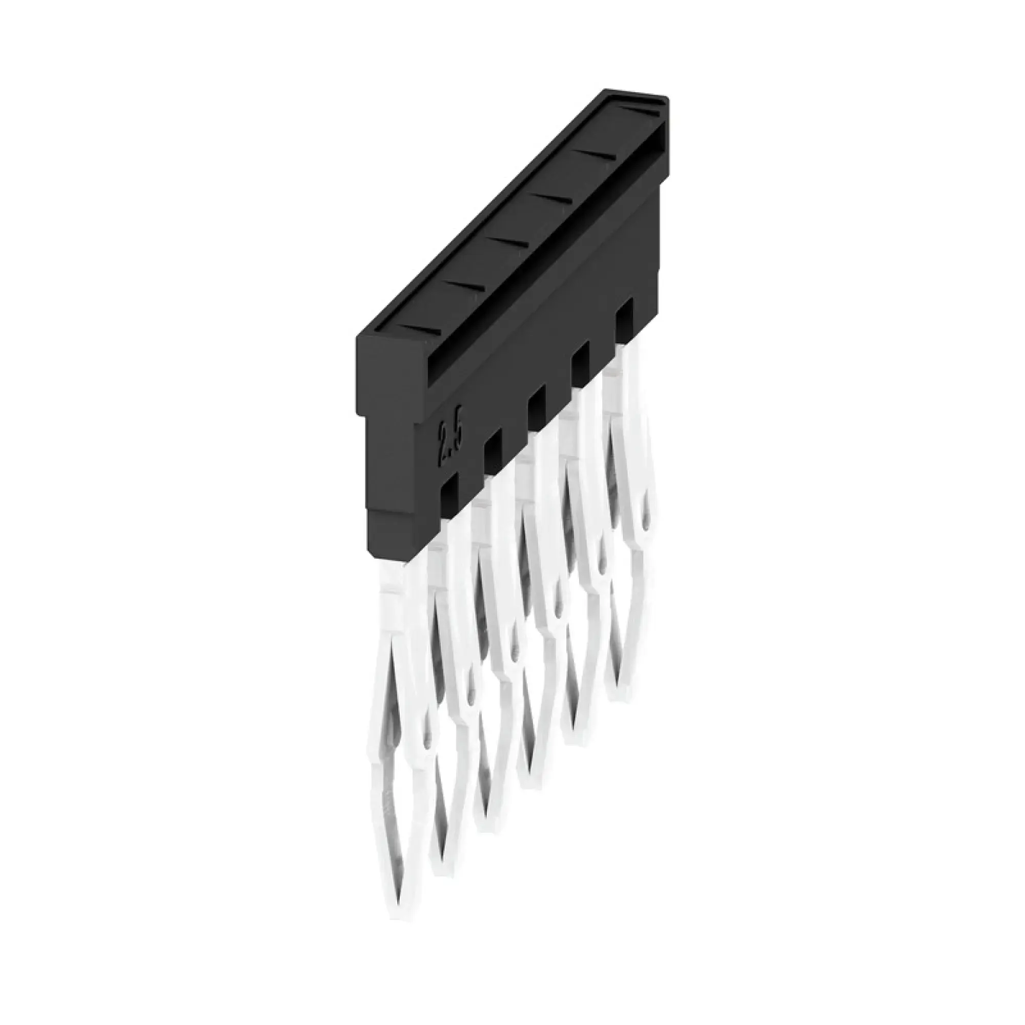 Weidmüller 2831710000 Cross-connector (terminal), Plugged, black, 24 A, Number of poles: 6, Pitch in mm: 5.10, Insulated: Yes, Width: 28.3 mm (img_001) Weidmüller 2831710000 Cross-connector (terminal), Plugged, black, 24 A, Number of poles: 6, Pitch in mm: 5.10, Insulated: Yes, Width: 28.3 mm (img_001)