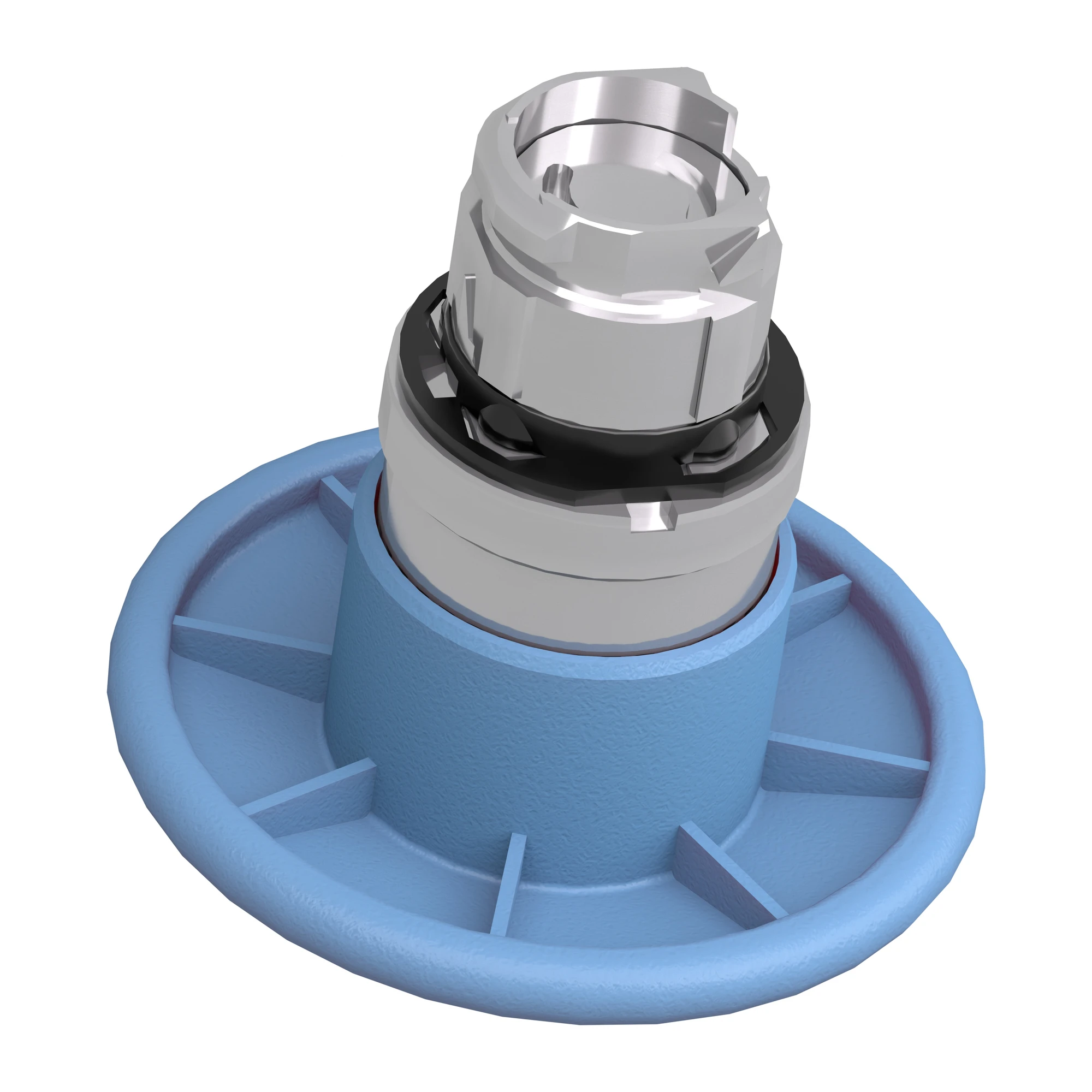 Schneider Electric ZB4BR6 Mushroom Push Button, Front Element, Harmony XB4, Metal, 22mm, Blue, Mushroom 60mm, Unlabeled, Momentary (img_007) Schneider Electric ZB4BR6 Mushroom Push Button, Front Element, Harmony XB4, Metal, 22mm, Blue, Mushroom 60mm, Unlabeled, Momentary (img_007)