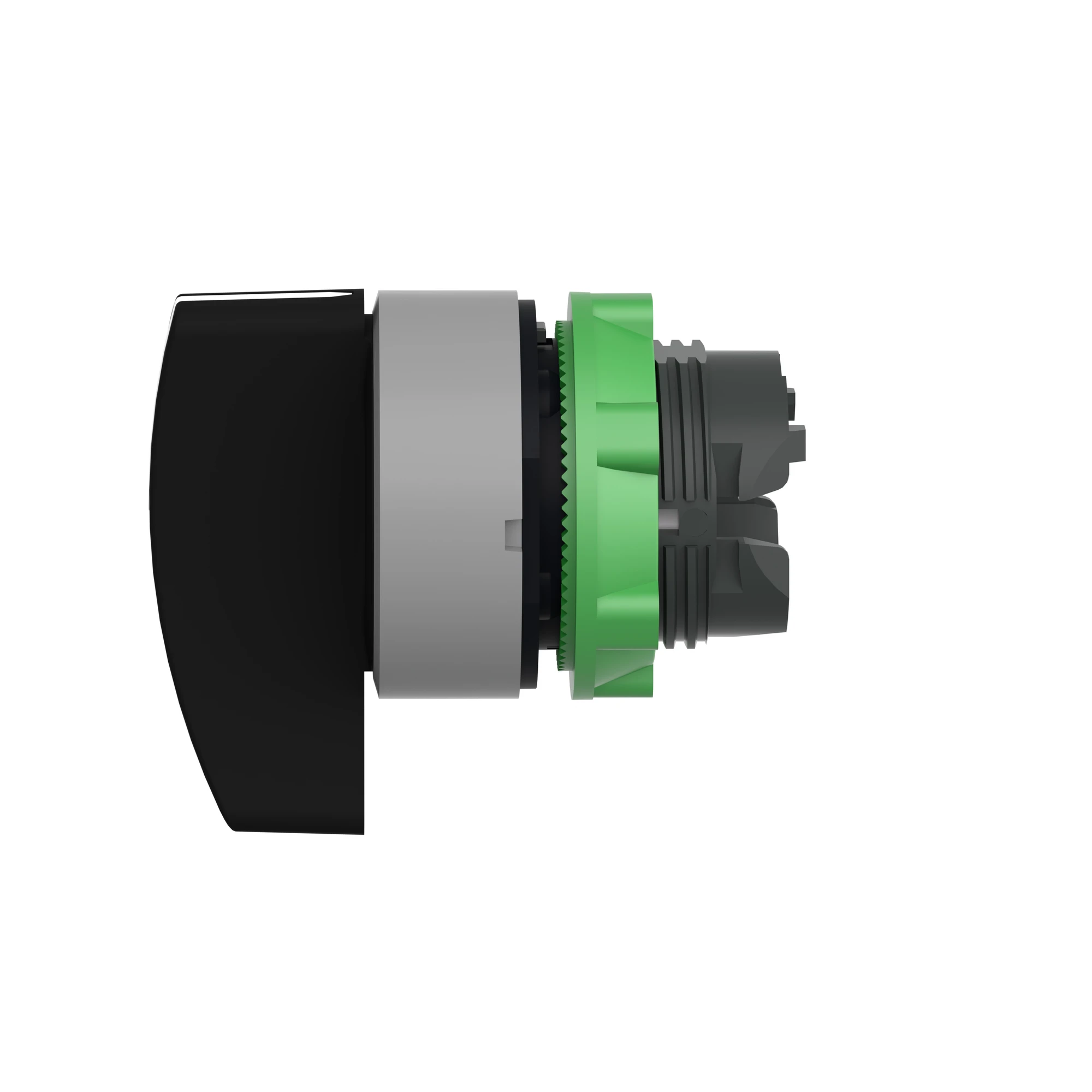 Schneider Electric ZB5AJ8C0 Selector Switch, Front Element, Harmony XB5, Plastic, 22mm, light grey, black, 3 positions, long toggle, latching (img_005)