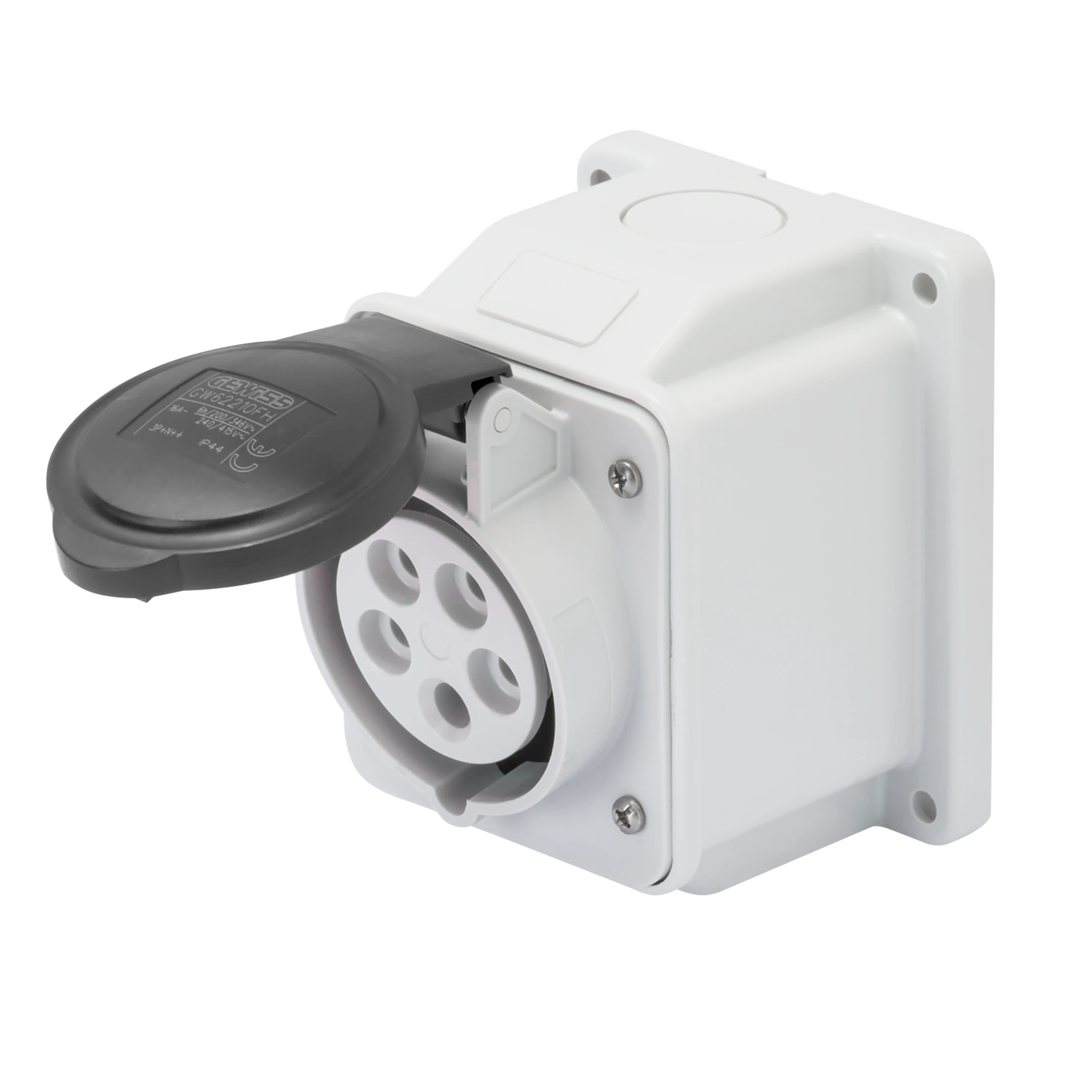 GEWISS GW62422 IEC Wandsteckdose 10° 500V 32A 7h 5P IP44 (img_001) GEWISS GW62422 IEC Wandsteckdose 10° 500V 32A 7h 5P IP44 (img_001)