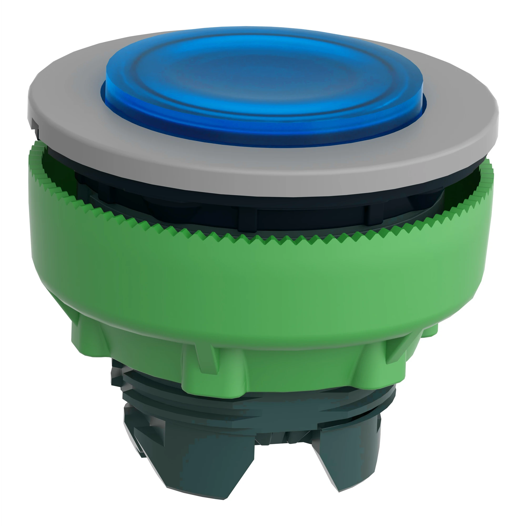 Schneider Electric ZB5FH63C0 Illuminated Push Button, Front Element, Harmony XB5F, Plastic, 30mm, Light Grey, Blue, Projecting, Unlabeled, Latching (img_004)