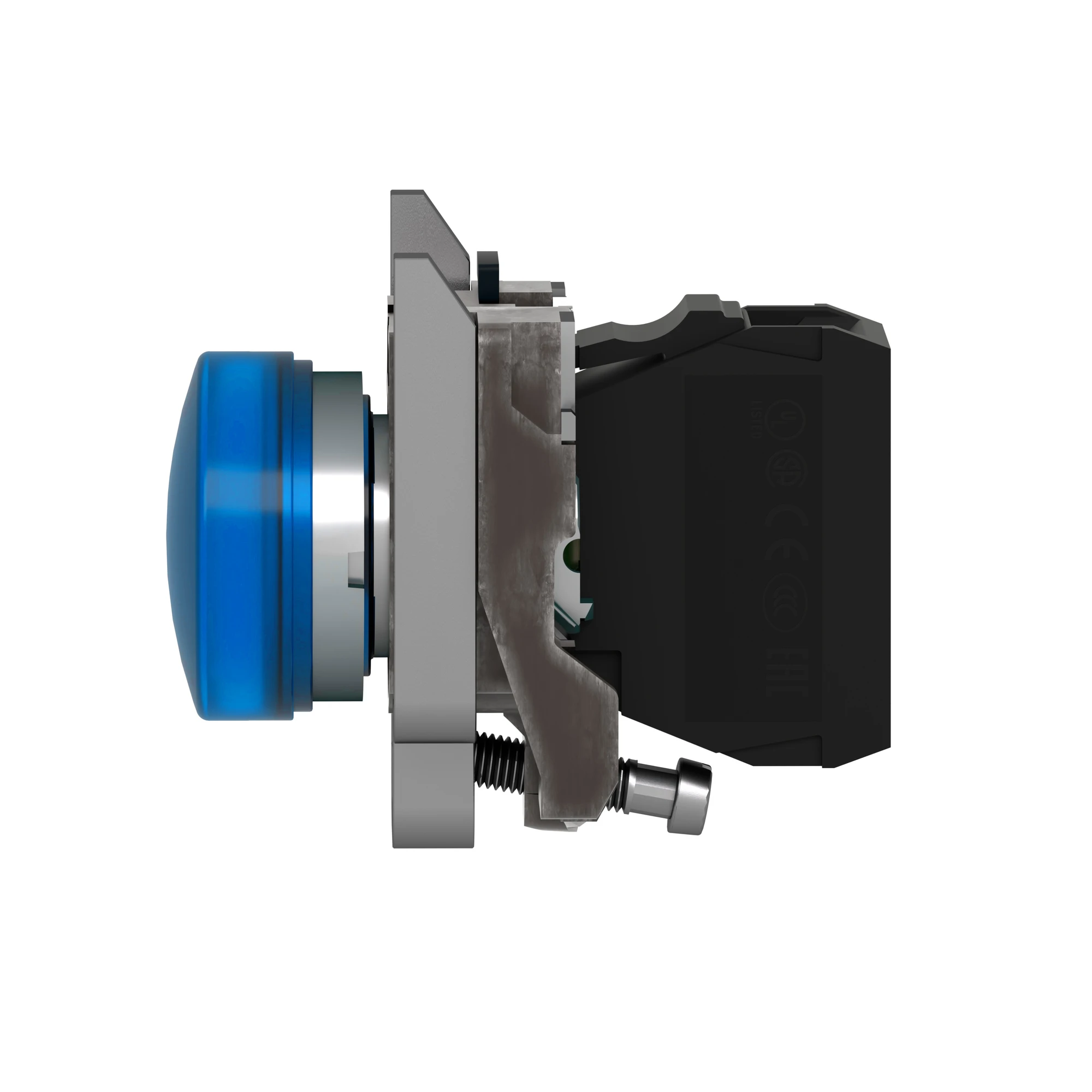 Schneider Electric XB4BVG6 Indicator Light, Harmony XB4, Metal, 22mm, Blue, Universal LED, Smooth Dome, Screw Terminal, 110-120V AC (img_006)