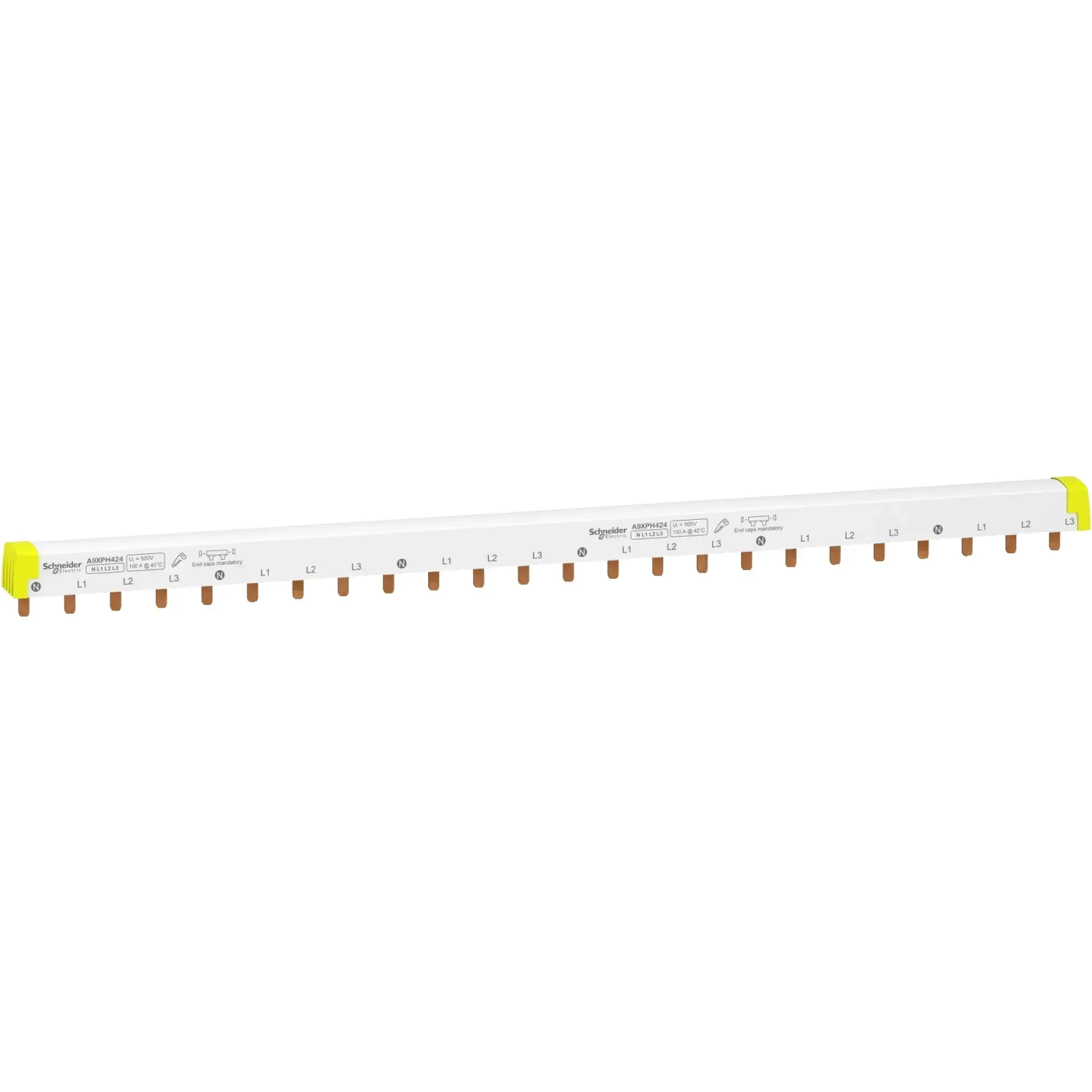 Schneider Electric A9XPH424 Busbar Bridge, Cuttable, 4P, 24 TE, 100A (img_002) Schneider Electric A9XPH424 Busbar Bridge, Cuttable, 4P, 24 TE, 100A (img_002)