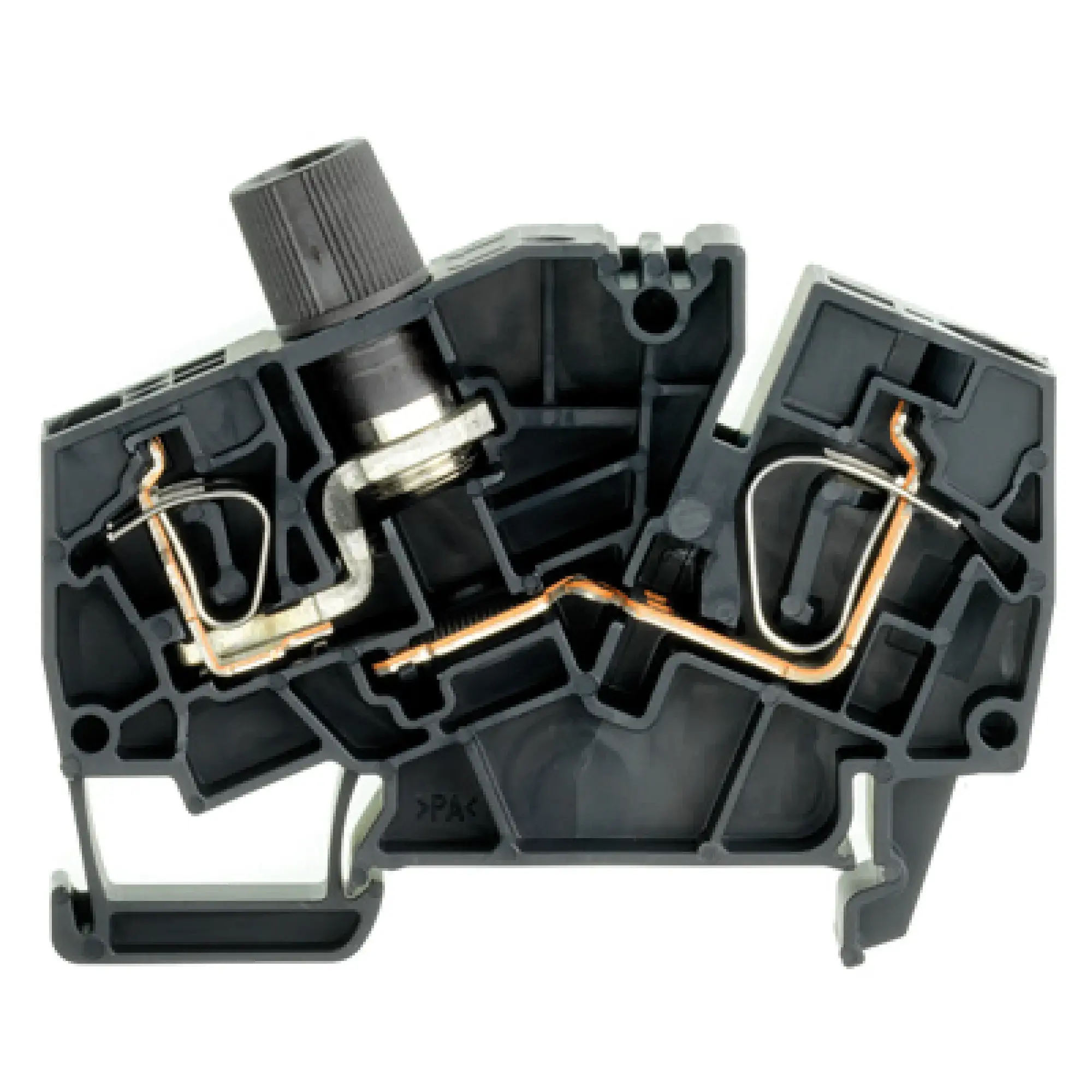 Weidmüller 1820950000 Fuse terminal, Tension-clamp connection, black, 6 mm², 10 A, 500 V, Number of connections: 1, Number of levels: 1, TS 35 (img_001) Weidmüller 1820950000 Fuse terminal, Tension-clamp connection, black, 6 mm², 10 A, 500 V, Number of connections: 1, Number of levels: 1, TS 35 (img_001)