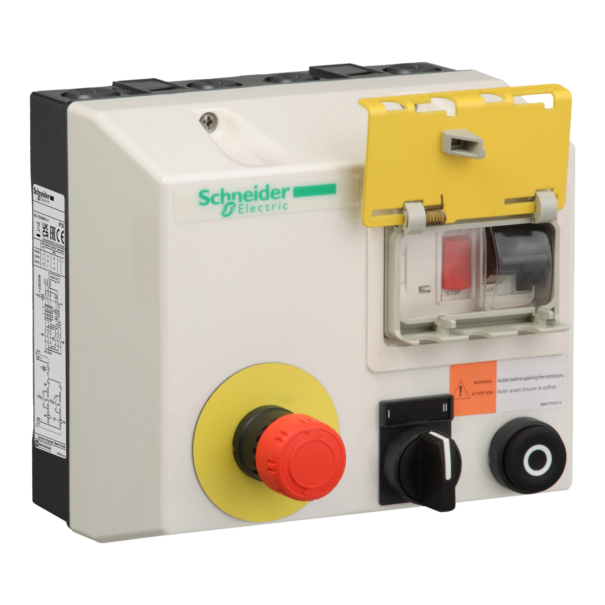 Schneider Electric LG8K12Q716 Insulated enclosed reversing direct starter for machines according to (img_001) Schneider Electric LG8K12Q716 Insulated enclosed reversing direct starter for machines according to (img_001)