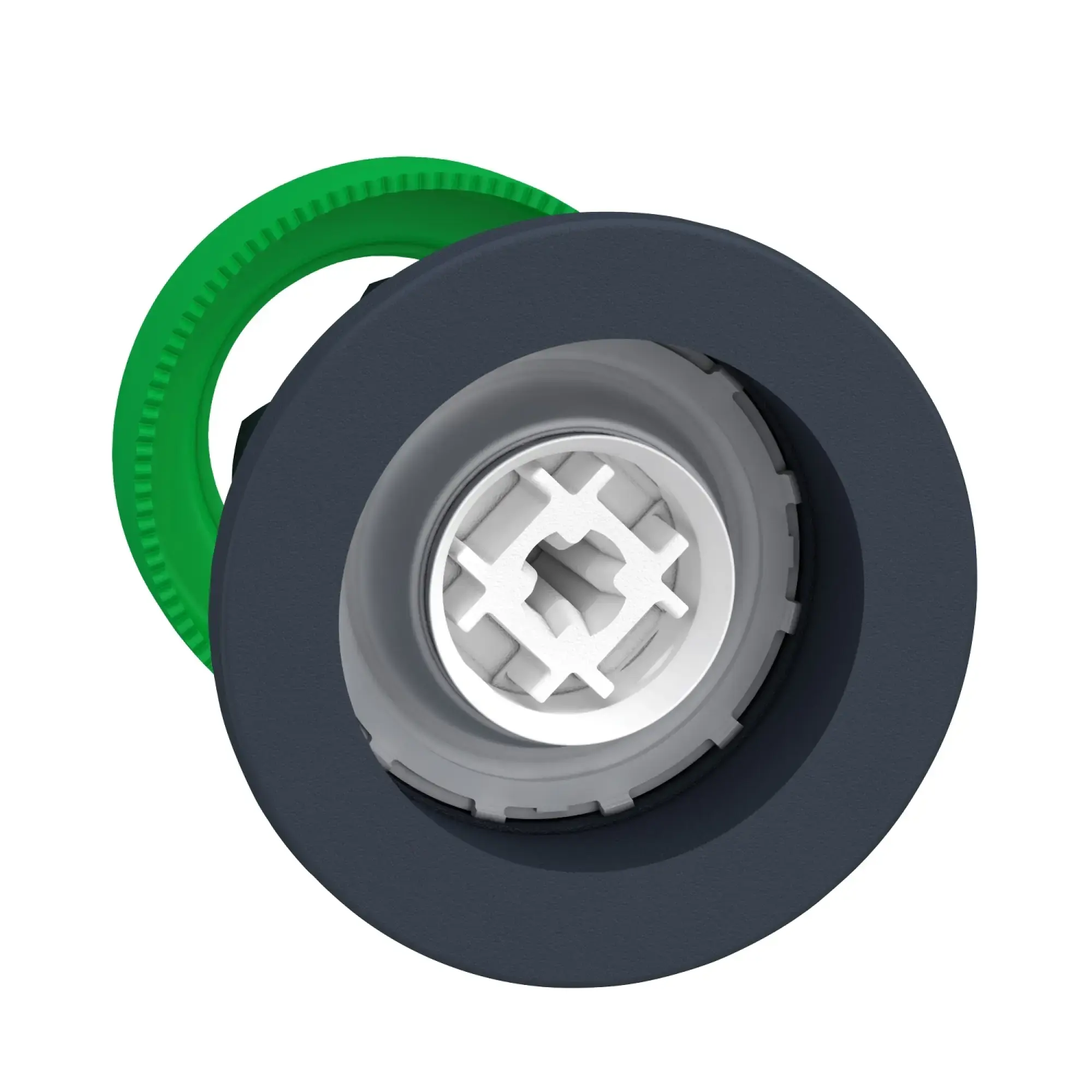Schneider Electric ZB5FH0 Pushbutton, front element, Harmony XB5F, plastic, 30mm, white, unlabeled, latching (img_002)