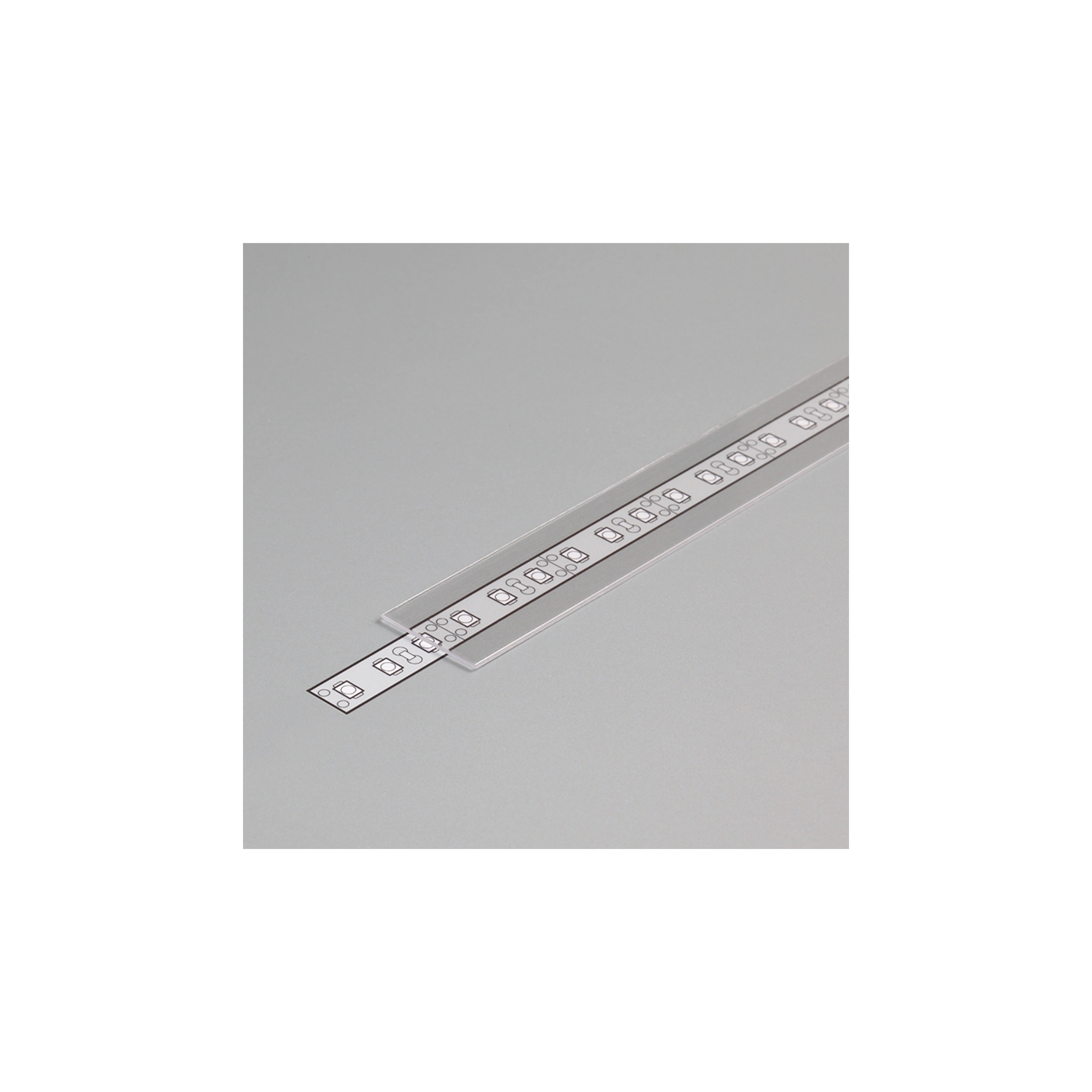 WSU Lights Cover slide 2m Cabi 12mm Transparant