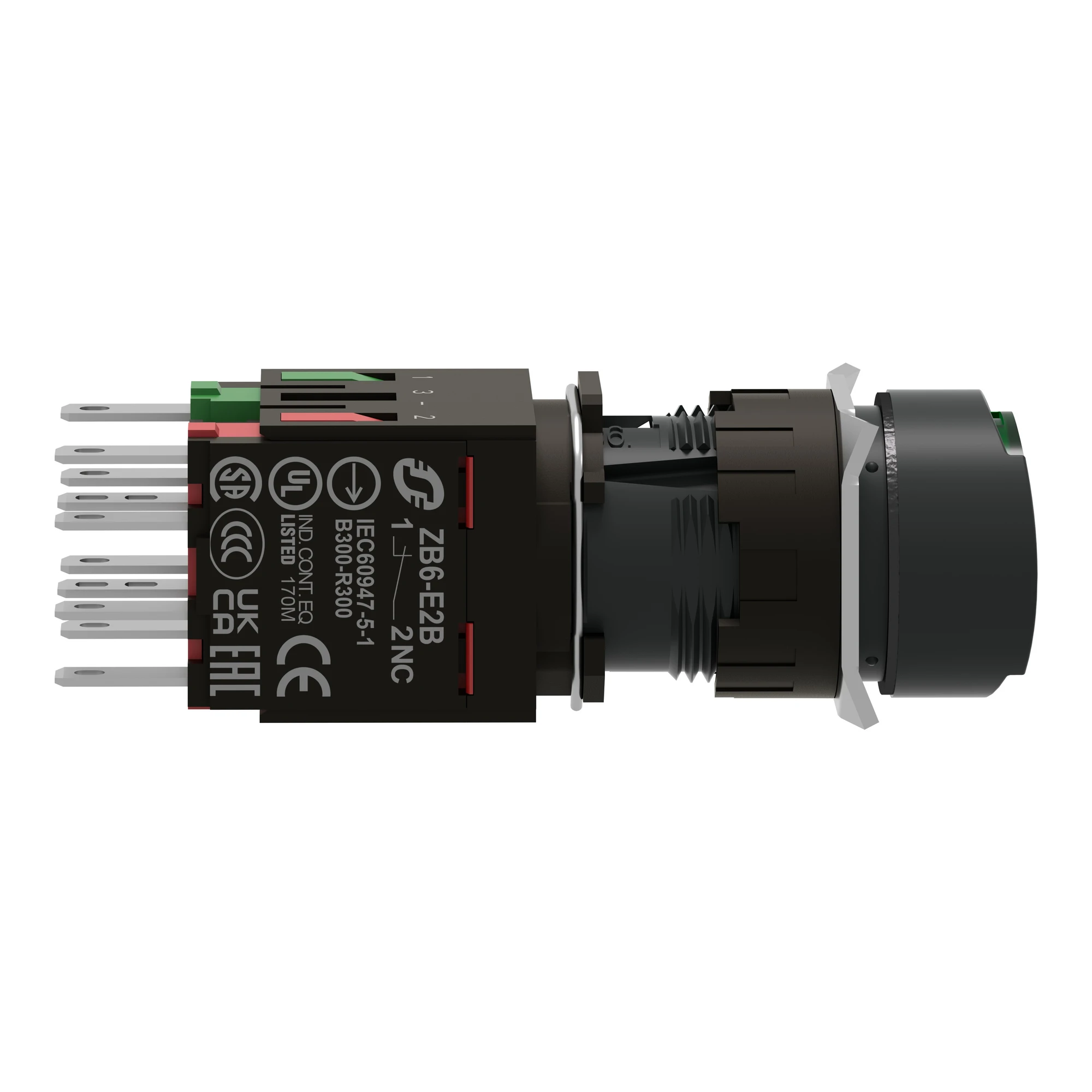 Schneider Electric XB6AW3B5B Illuminated pushbutton, green Ø 16, flat, without latching, 24 V, 1NO+1NC (img_002) Schneider Electric XB6AW3B5B Illuminated pushbutton, green Ø 16, flat, without latching, 24 V, 1NO+1NC (img_002)