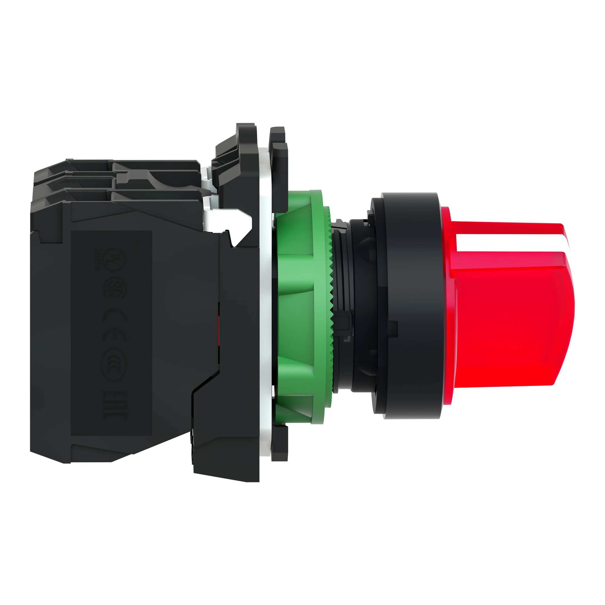 Schneider Electric XB5AK124M5 Illuminated selector switch, Harmony XB5, plastic, red, 22mm, universal LED, 2 positions, 1NC + 1NO, 230-240V AC (img_002) Schneider Electric XB5AK124M5 Illuminated selector switch, Harmony XB5, plastic, red, 22mm, universal LED, 2 positions, 1NC + 1NO, 230-240V AC (img_002)