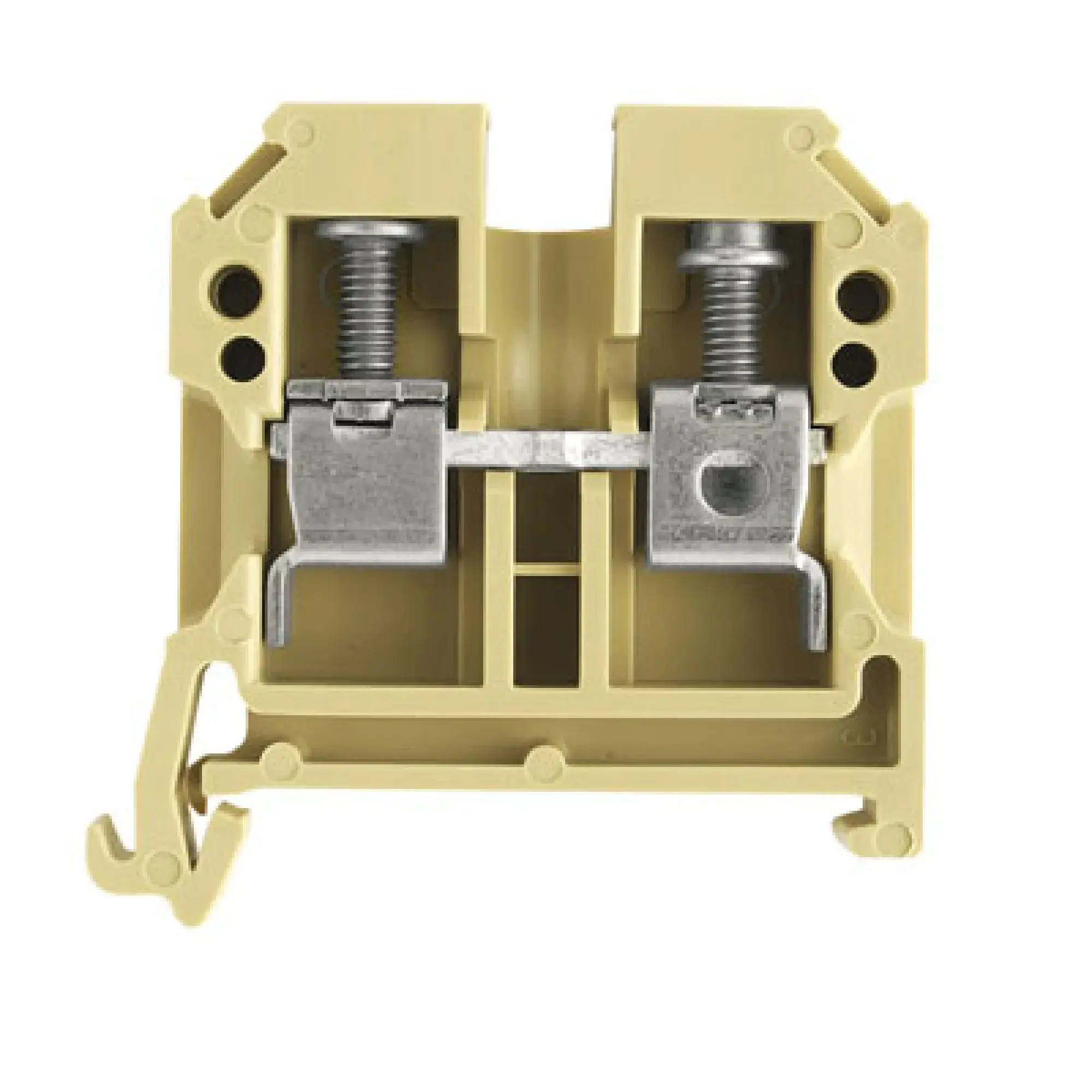 Weidmüller 0380560000 Feed-through terminal block, Screw connection, beige / yellow, 6 mm², 41 A, 800 V, Number of connections: 2 (img_001)
