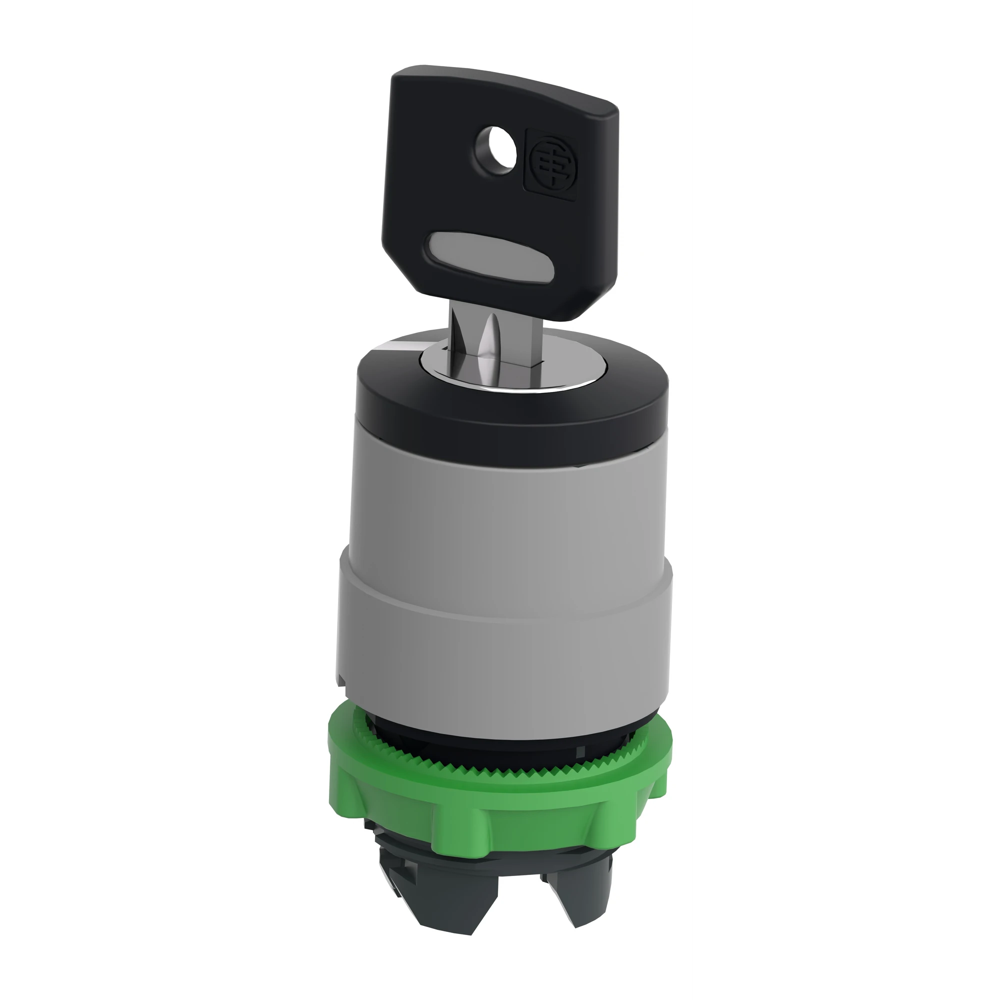 Schneider Electric ZB5AG4DC0 Key switch, front element, Harmony XB5, plastic, 22mm, light grey, black, 2 positions, latching, DOM 8D1 (img_005)