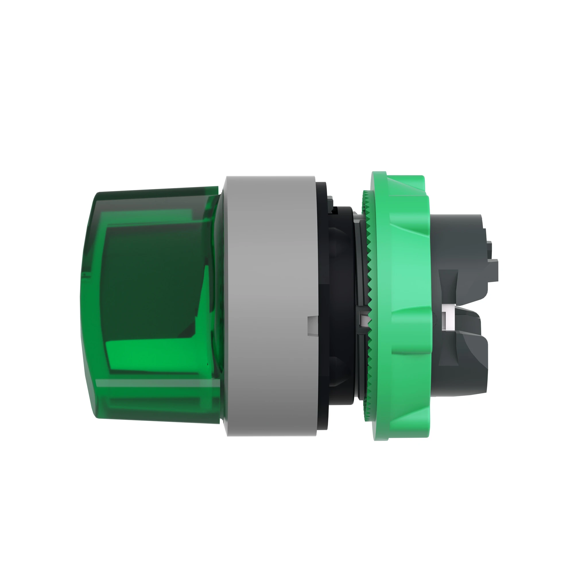 Schneider Electric ZB5AK1433C0 Illuminated selector switch, front element, Harmony XB5, plastic, 22mm, green, for universal LED, 2 positions, momentary (img_006)