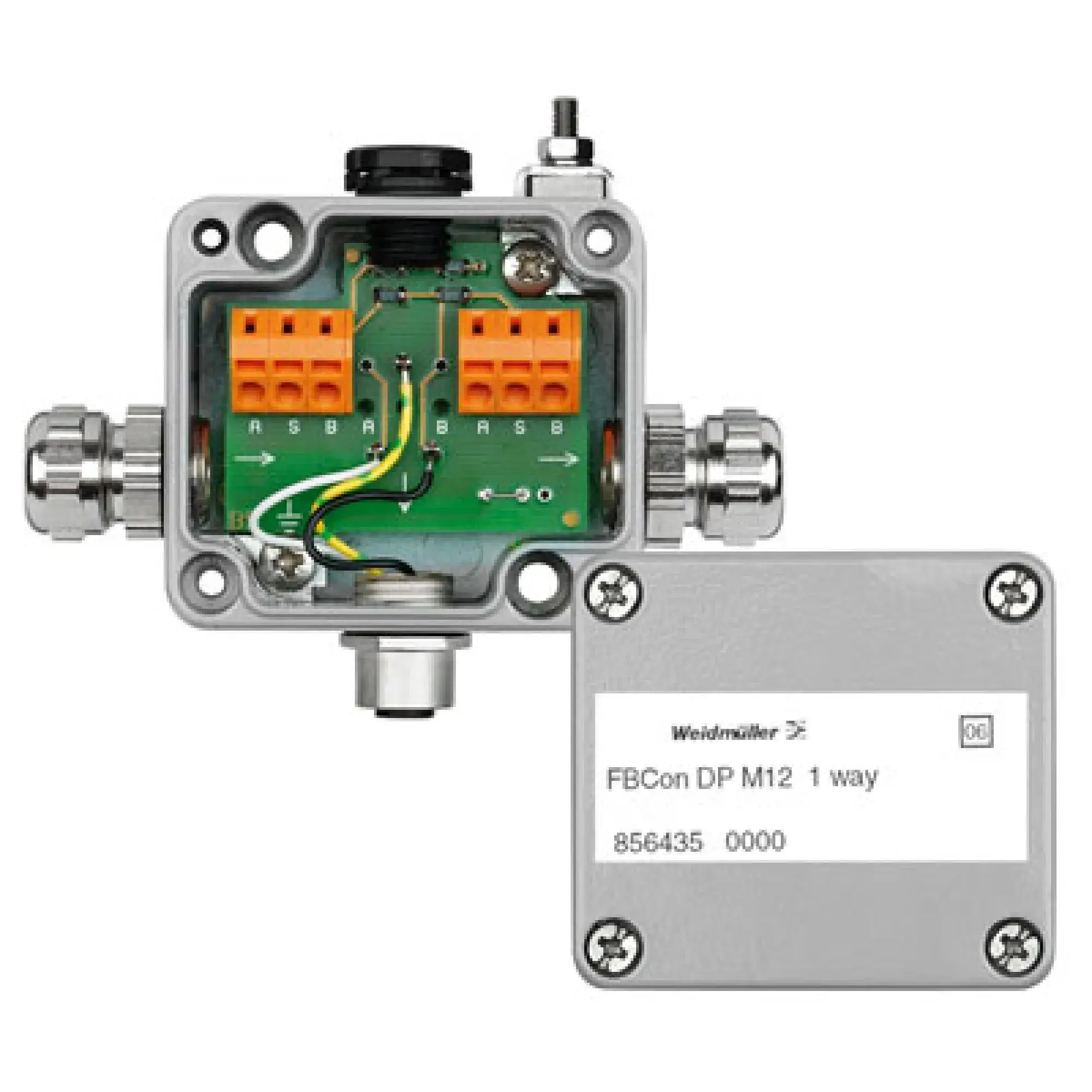 Weidmüller 8564350000 Field bus distributor, 1-way distributor, Housing main material: Aluminium, Profibus-DP, Modbus RS485 (img_001)