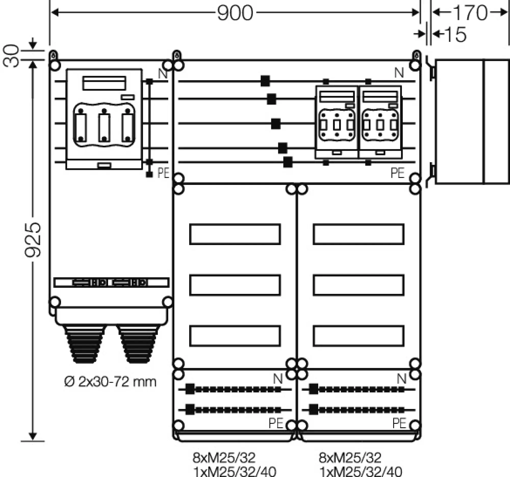Hensel 20001168 PV-Wechselrichter-Sammler, 140kVA, 1-/3-phasige Wechselrichter Mi PV 6123 (img_003) Hensel 20001168 PV-Wechselrichter-Sammler, 140kVA, 1-/3-phasige Wechselrichter Mi PV 6123 (img_003)