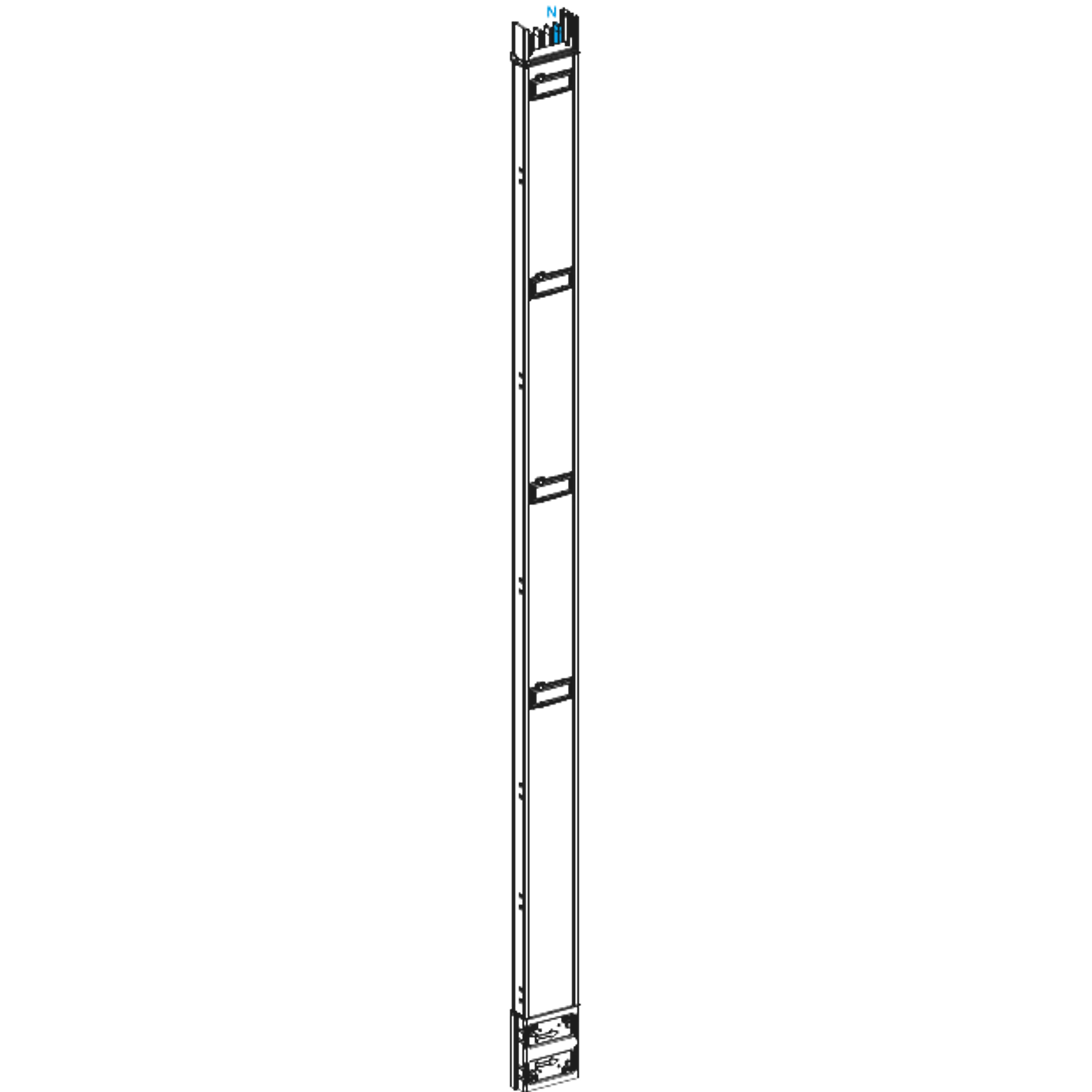 Schneider Electric KSA400EV4254 KSA straight element, 400A, 2.5m, 4 outlets, single-sided (img_001)