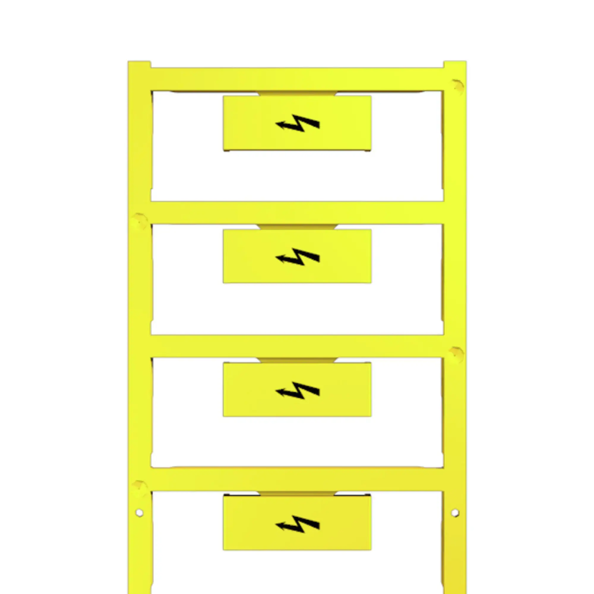 Weidmüller 2866670000 Terminal marking, black/yellow, Printed characters: neutral, horizontal, Width: 12 mm, Height: 33.3 mm (img_001)