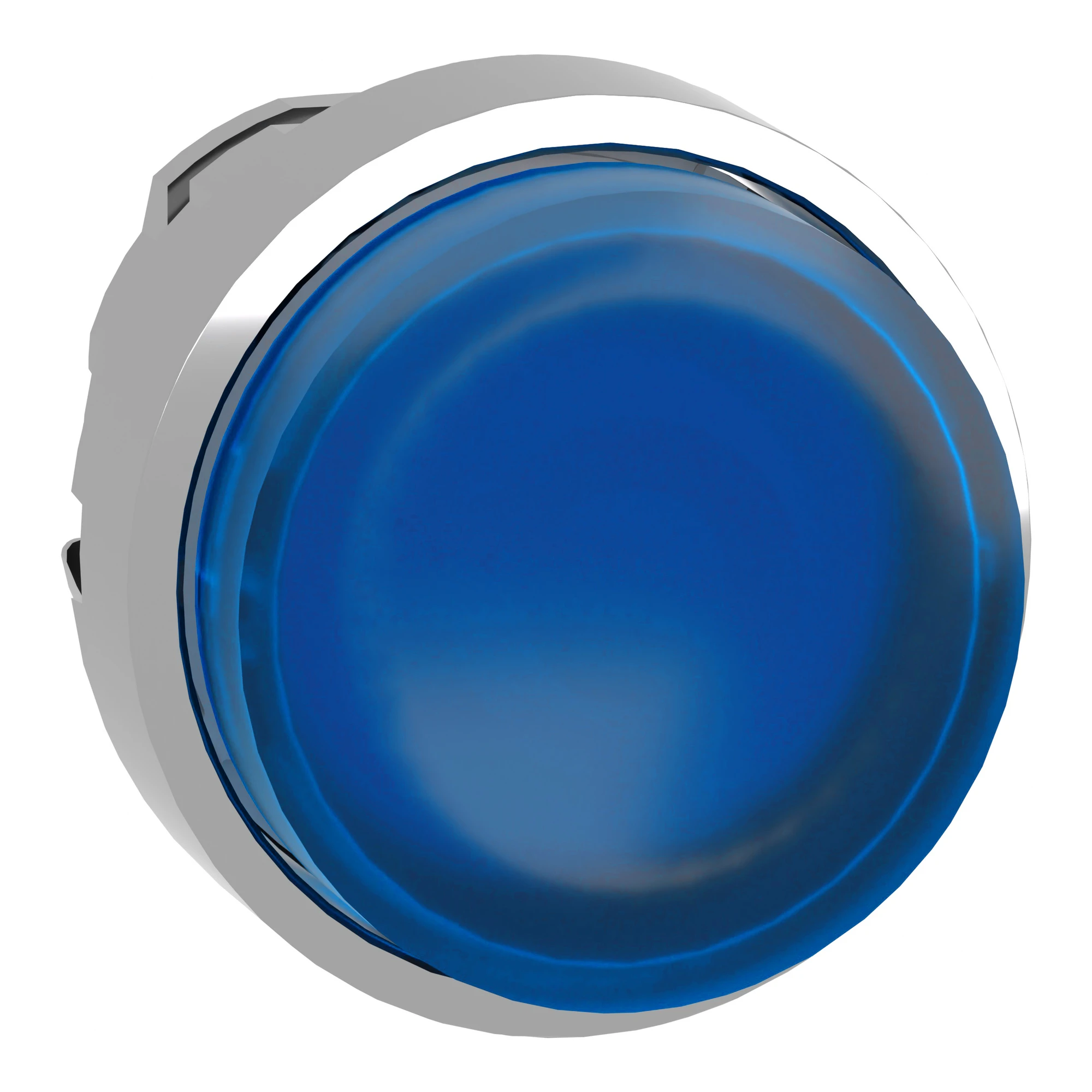 Schneider Electric ZB4BH63 Illuminated Push Button, Front Element, Harmony XB4, Metal, 22mm, Blue, Projecting, for Universal LED, Latching (img_001)