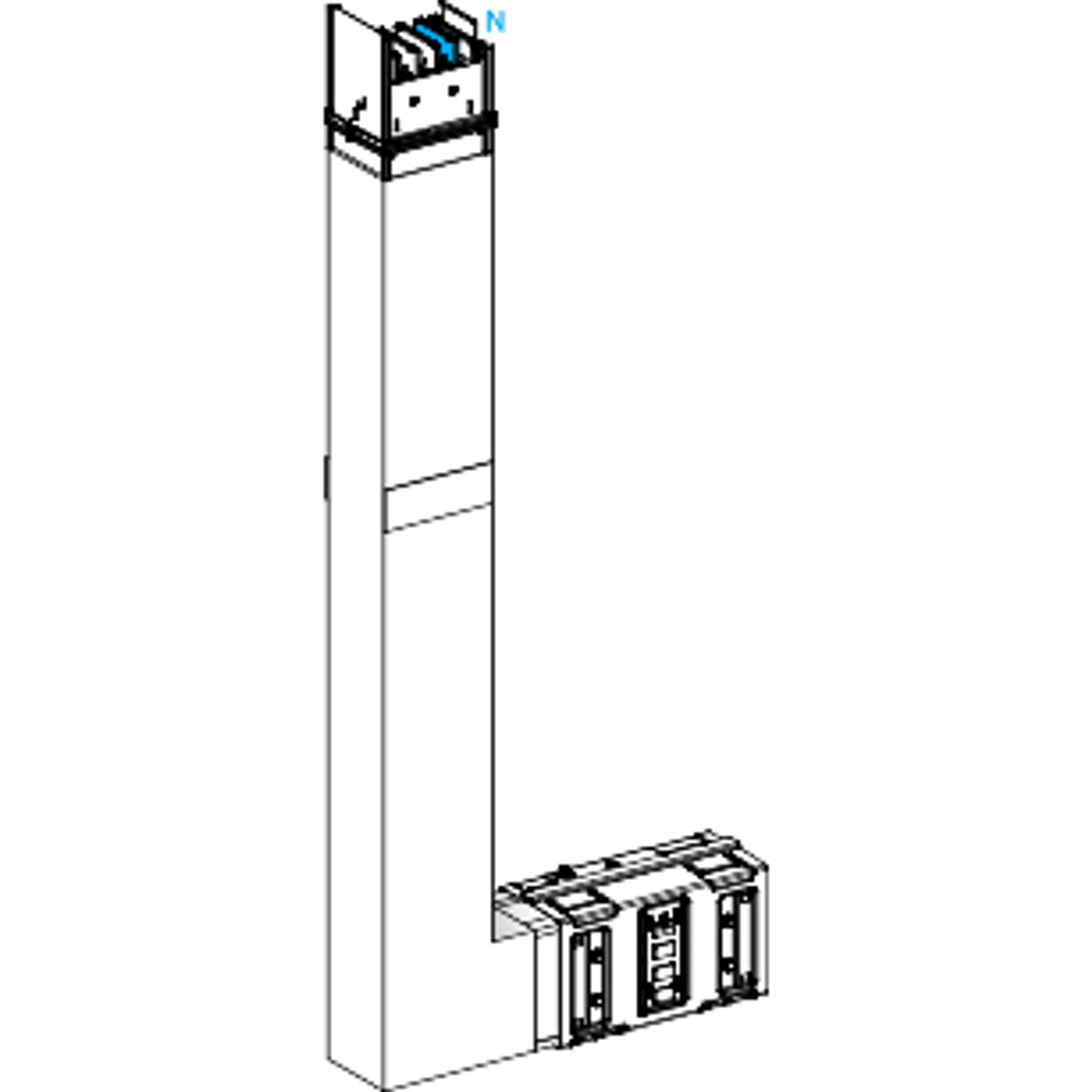 Schneider Electric KSA630DLE41F KSA Angle Element, 630A, Flat PE Inside, Selectable Length, Fire Barrier (img_001)