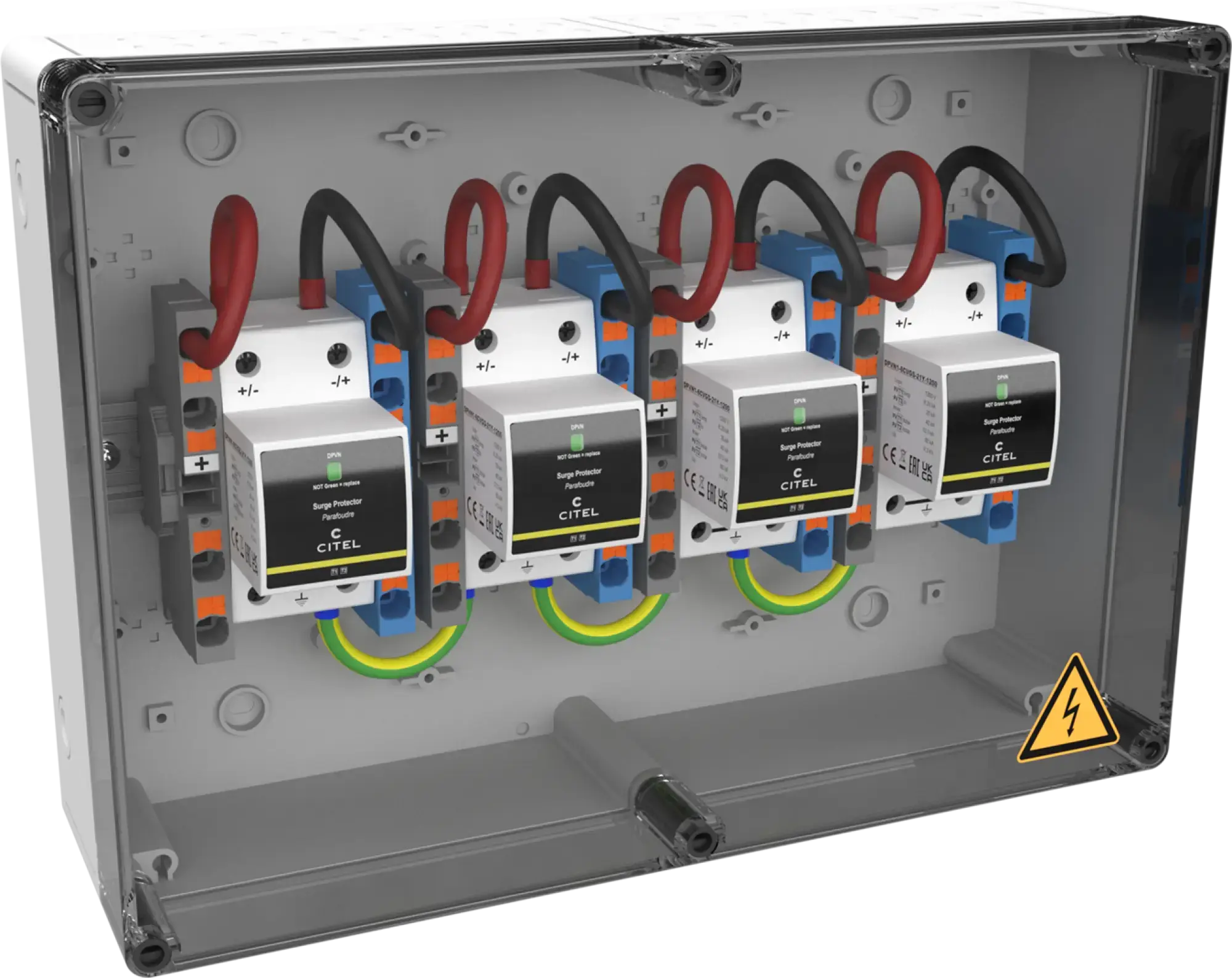 Citel 157409 Generatoranschlusskasten mit SPD Typ 1+2+3, 1200 VDC, 4-MPPT, 2 Strings (img_001)