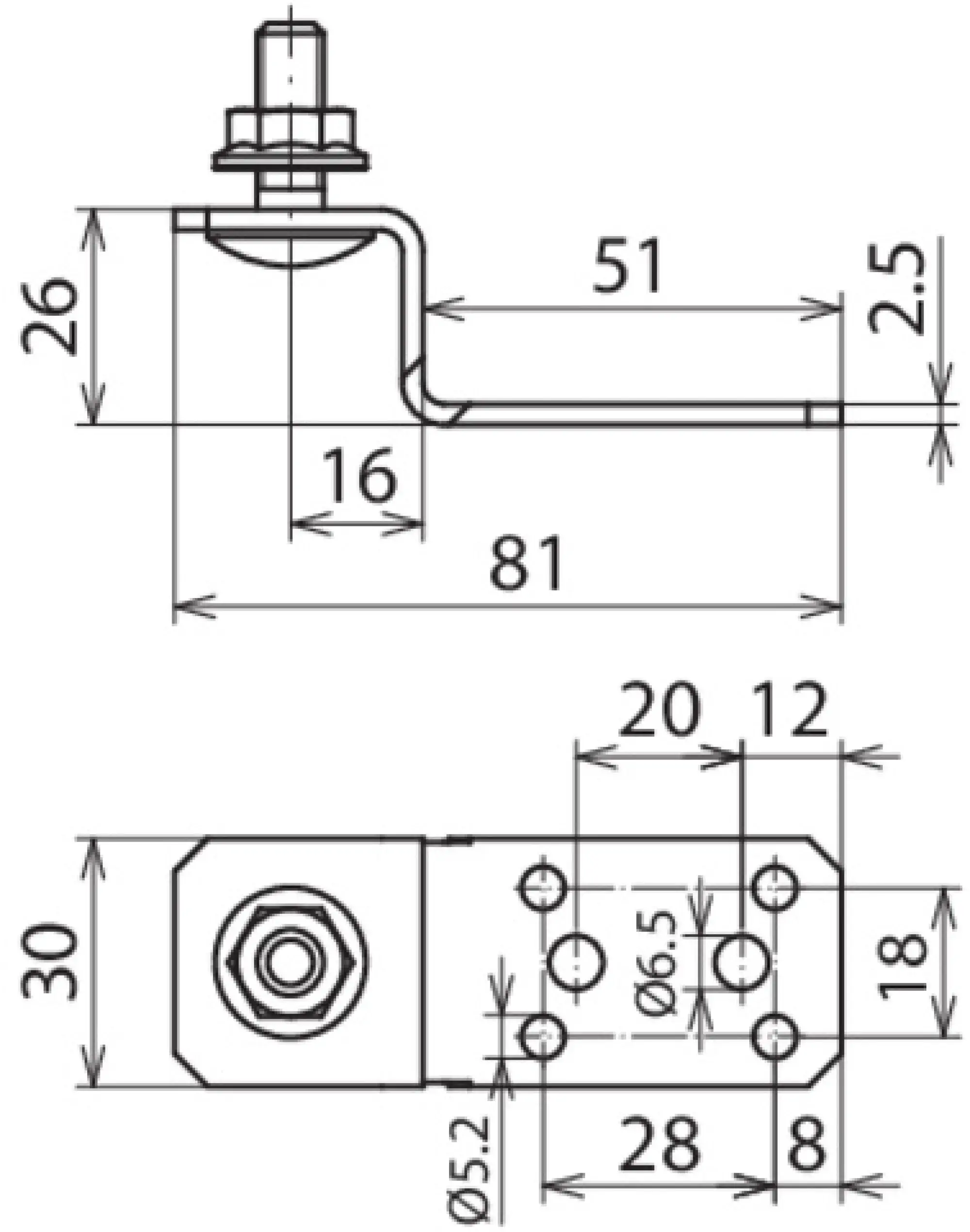 Dehn 123043 Holder for metal roofs Z-shaped f. riveting or screwing StSt (img_002)