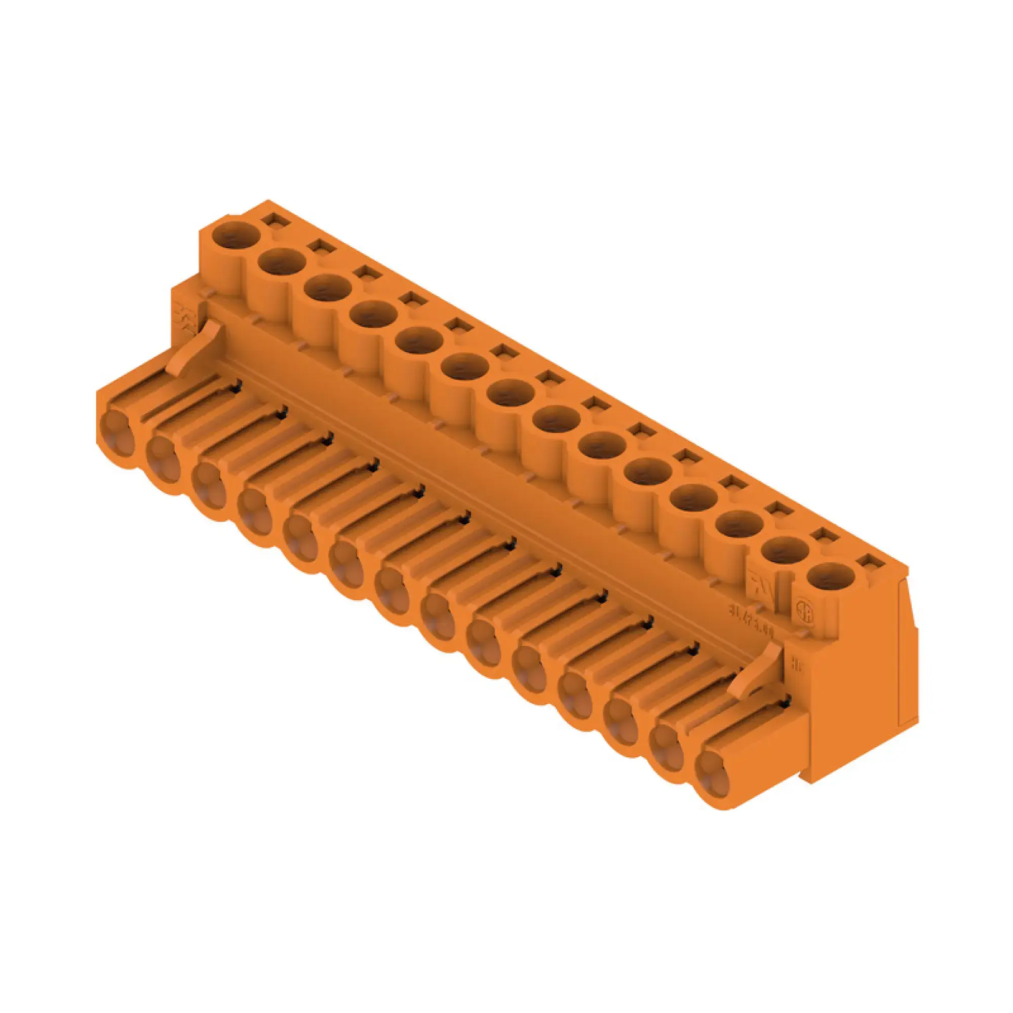 Weidmüller 1954370000 PCB connector (wire connection), 320 V, 23 A, Pitch in mm: 5.00, 4 mm², Number of poles: 14, Clamping yoke connection, Box (img_001)
