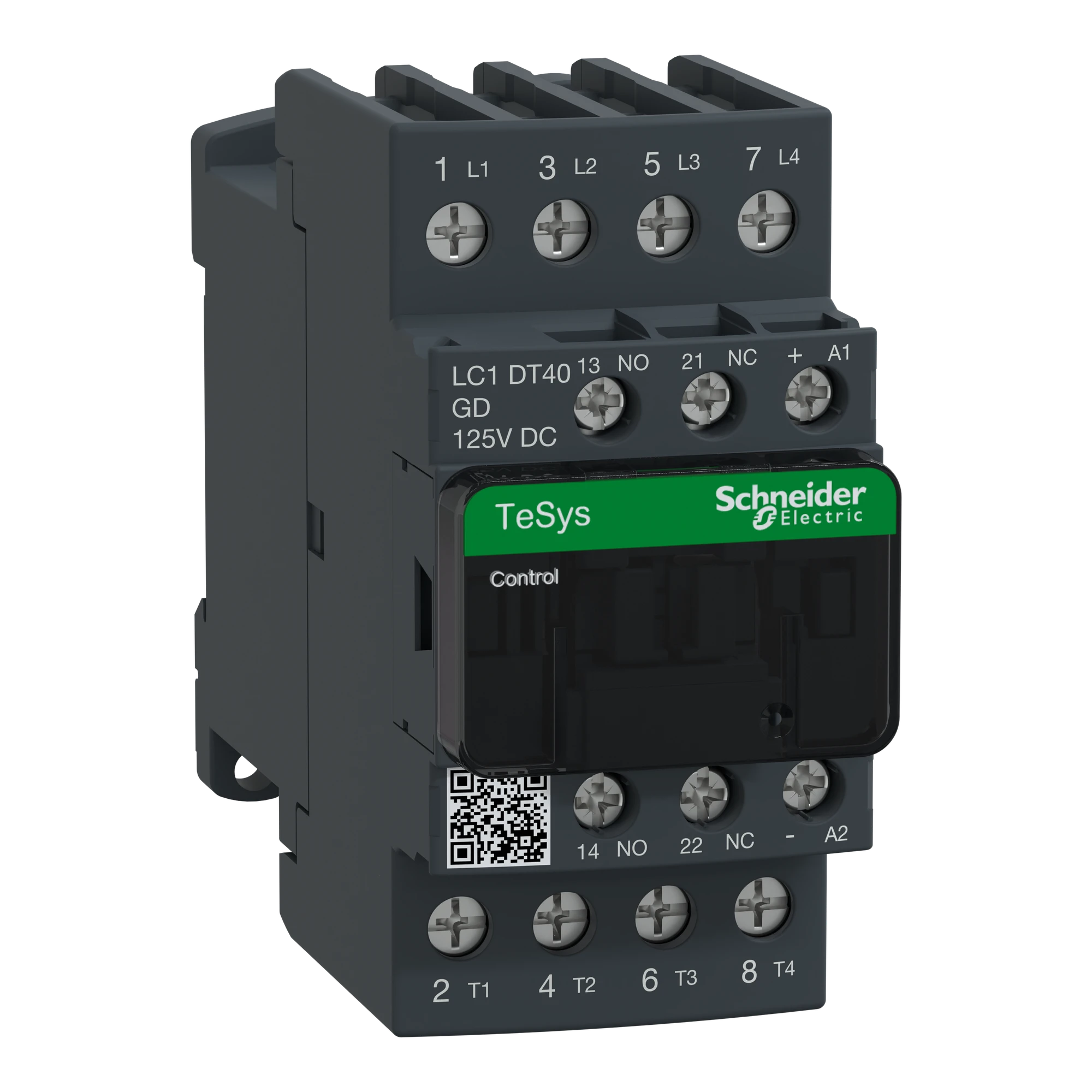 Schneider Electric LC1DT40GD Power contactor LC1D 4p, +1NO+1NC, coil 125 V DC (img_001)
