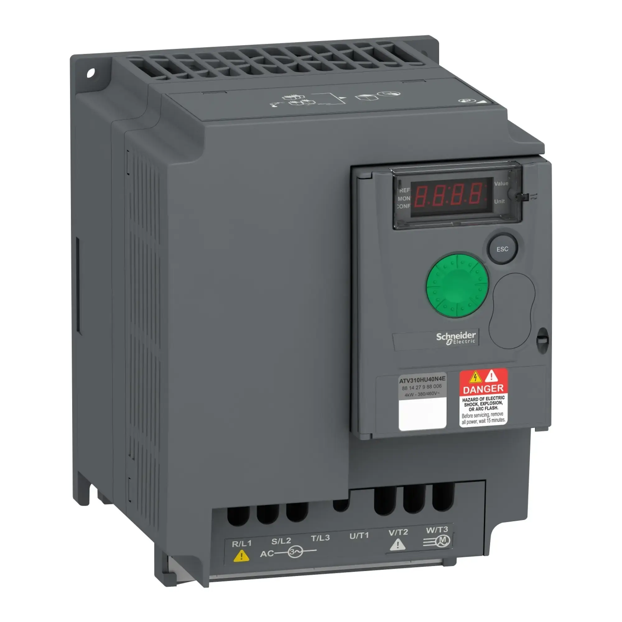 Schneider Electric ATV310HU40N4E Frequenzumrichter, Easy Altivar 310, 4kW, 380-460V AC, 3-phasig, ohne Filter (img_002)
